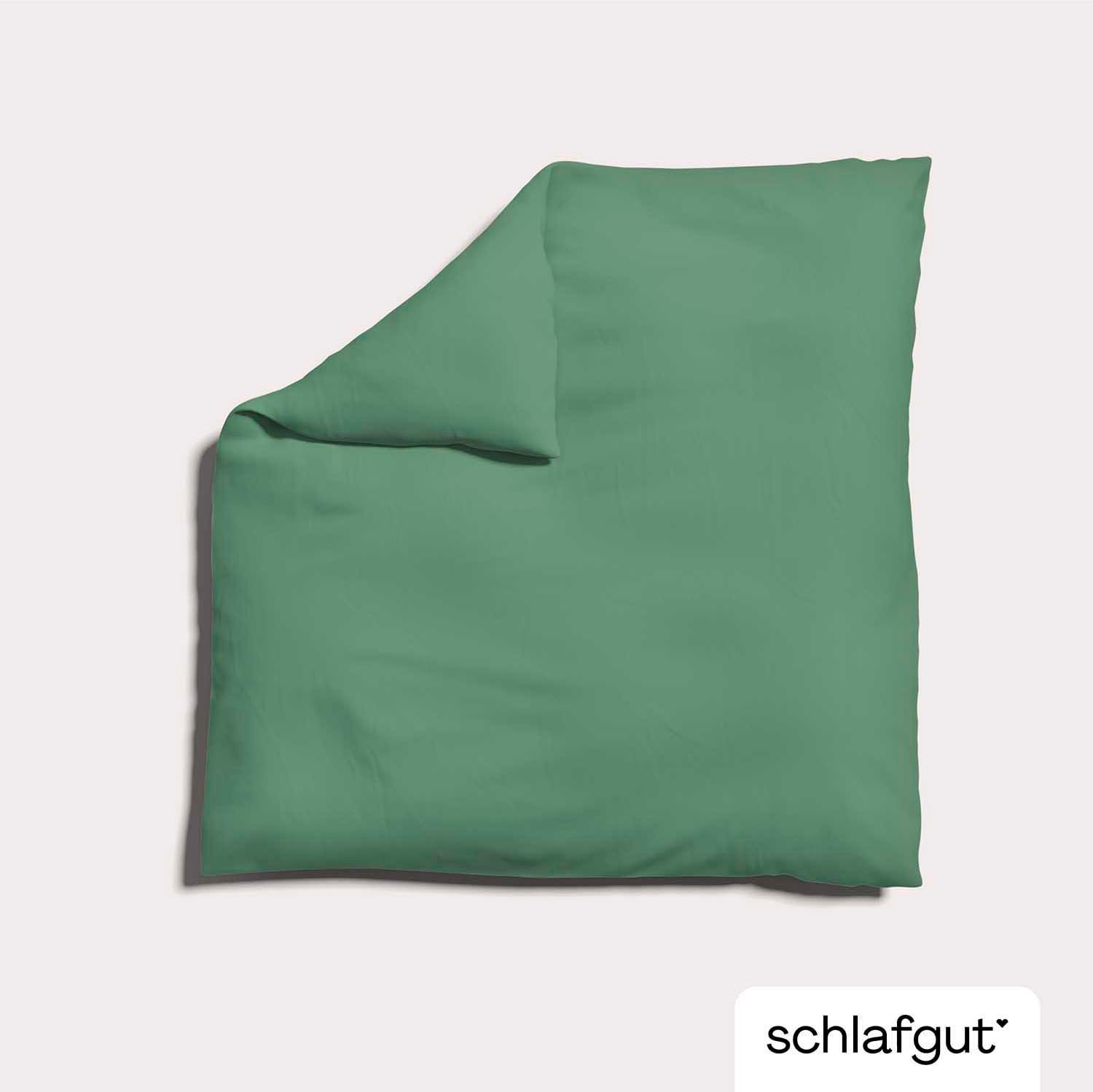 Schlafgut Bettbezug »Knitted Jersey uni, aus Bio-Baumwolle mit Elasthan, Reißverschluss«, (1 St.), bügelfrei, Mix & Match Bettwäsche: passender Kissenbezug erhältlich