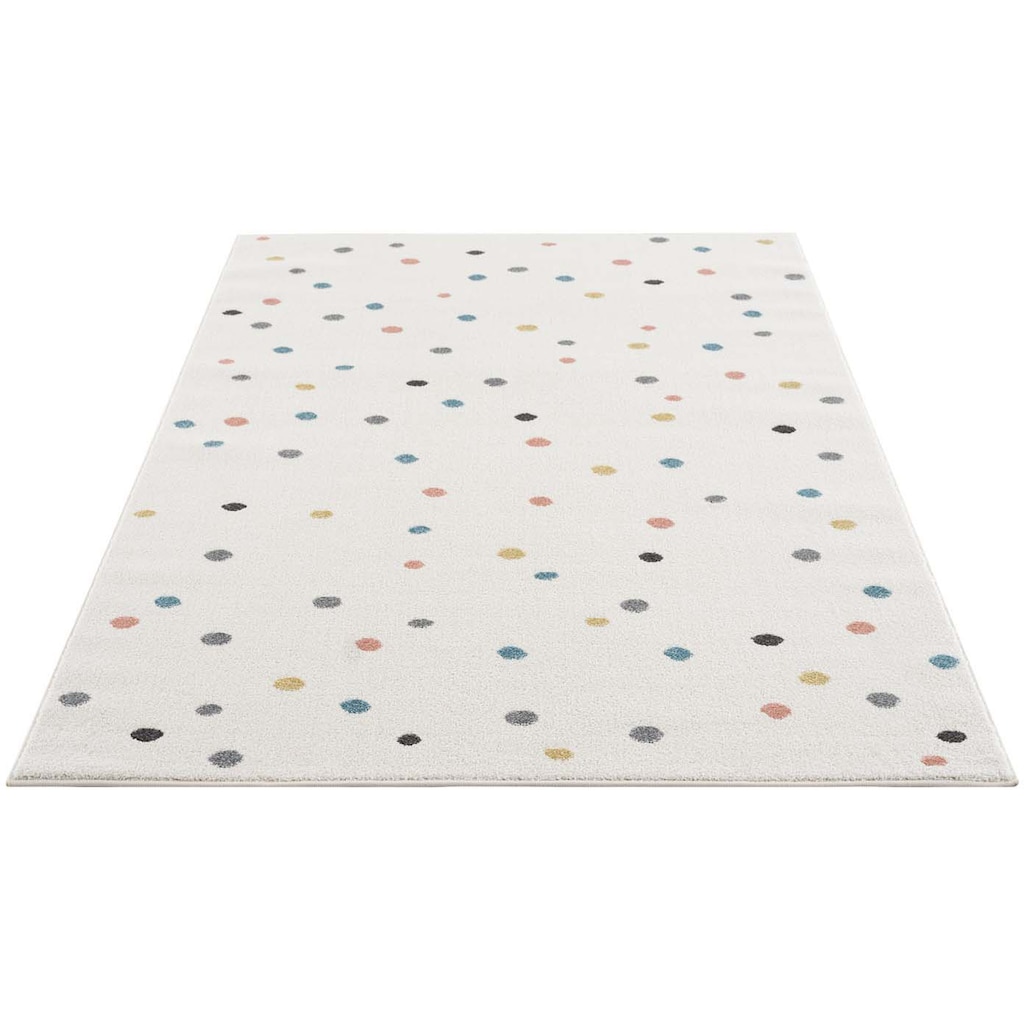 Carpet City Kinderteppich »Anime9396«, rechteckig, Spielteppich, Bunte Punkte, Weicher Flor, Pflegeleicht, Kinderzimmer