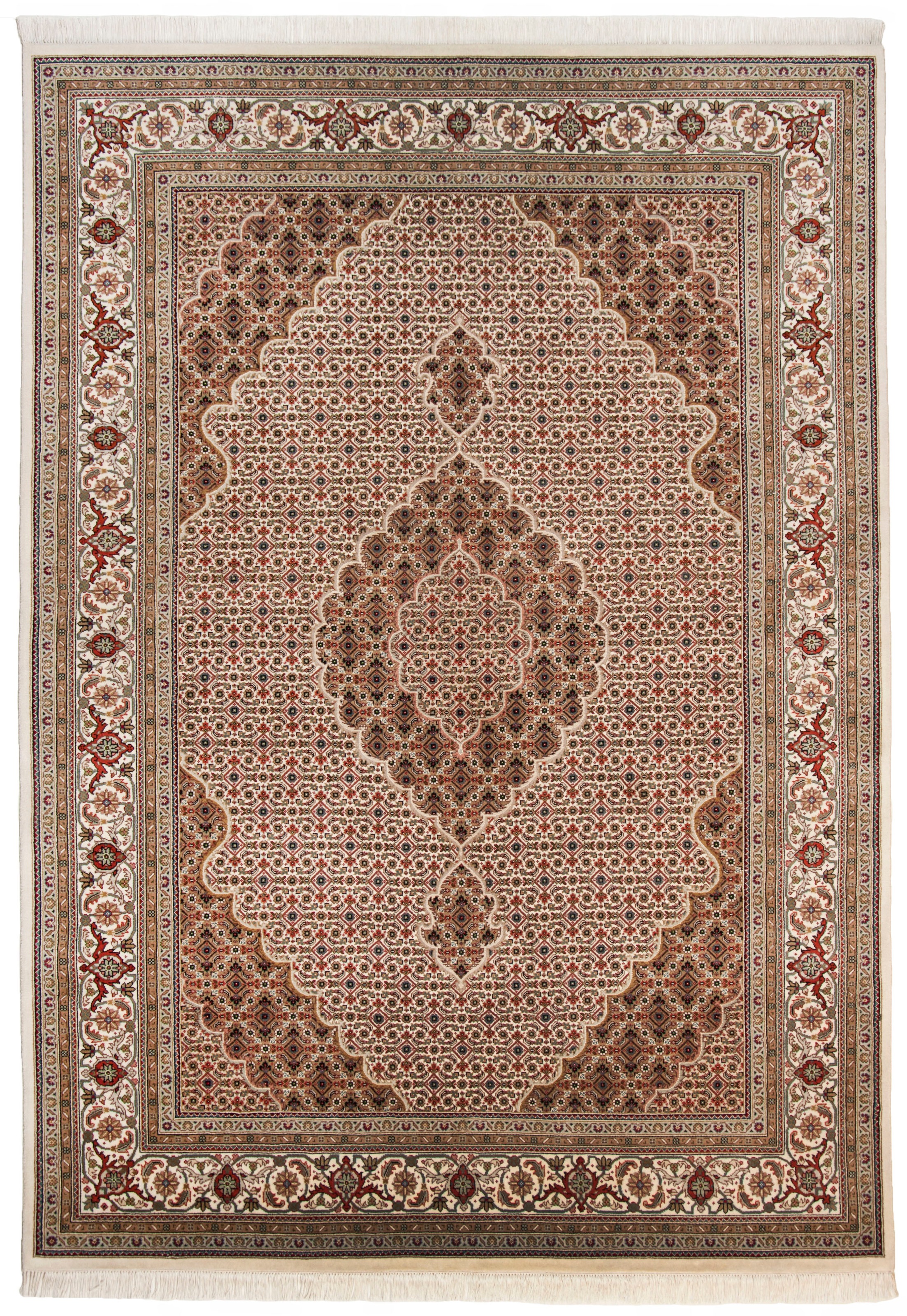 THEKO Orientteppich "Mahi Tabriz" rechteckig 12 mm Höhe handgeknüpft, Mater günstig online kaufen