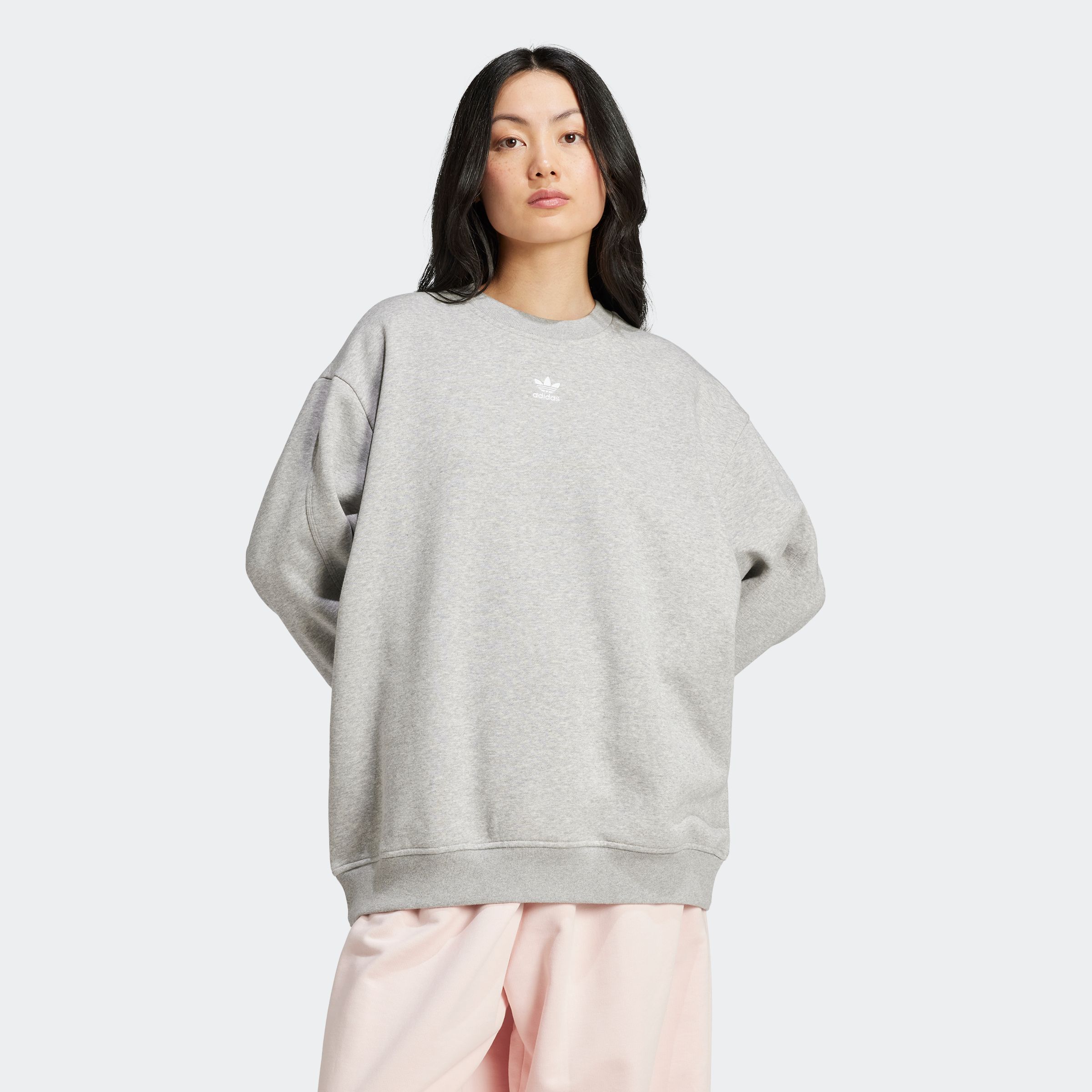 adidas Originals "ESS CREW FL OS", mit sportlichem Stil, aus Baumwolle
