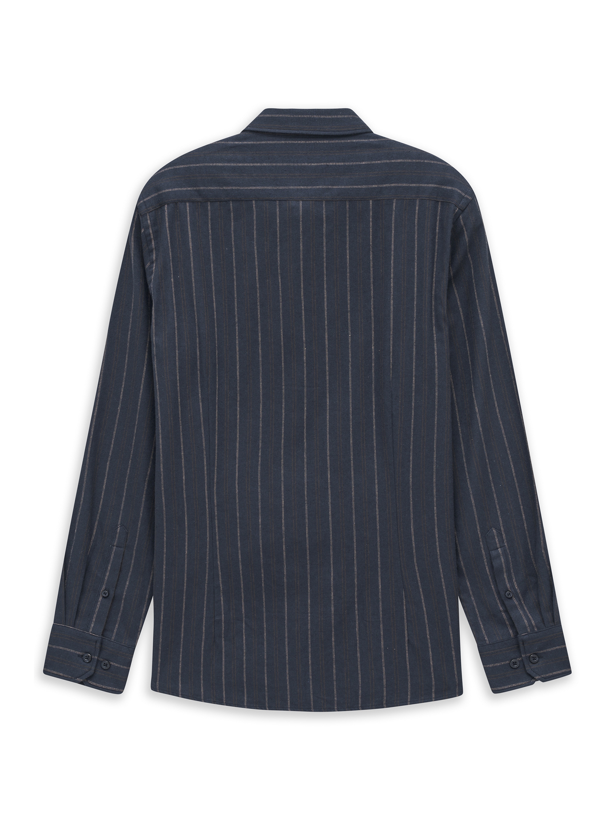 bugatti Langarmhemd »Modern Fit« Modern Fit Flanell Gestreift Button-Down