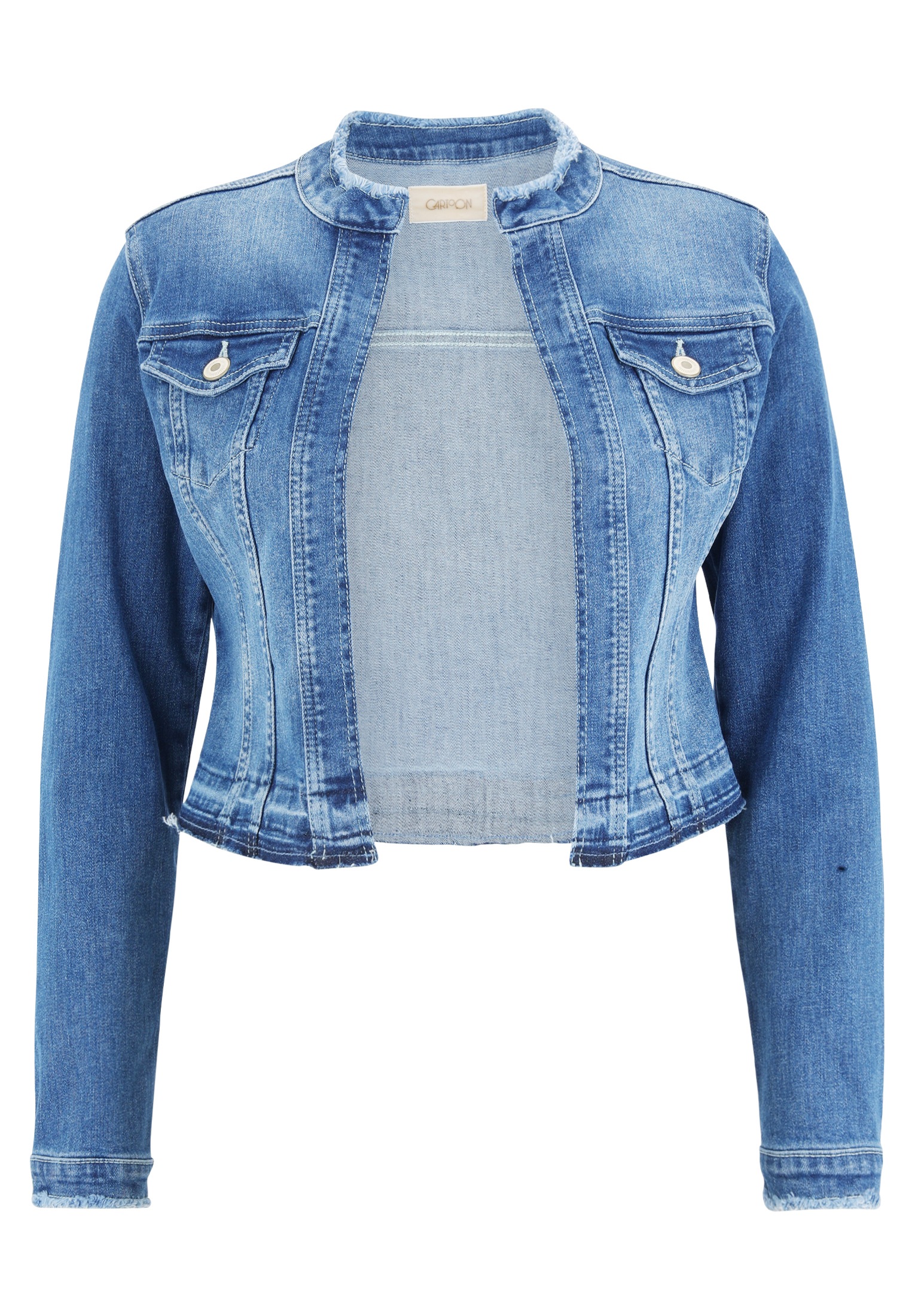 Cartoon Jackenblazer »Cartoon Jeansjacke ohne Verschluss«, Taschen