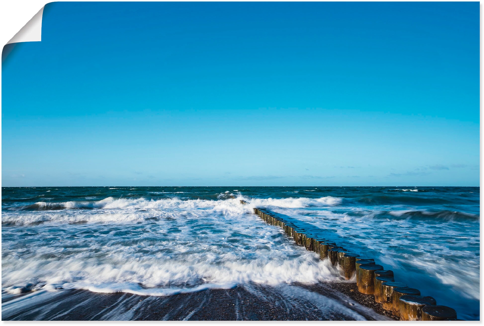 Artland Wandbild "Buhnen an der Küste der Ostsee IV" Küste 1 Stk. tlg. ohne günstig online kaufen