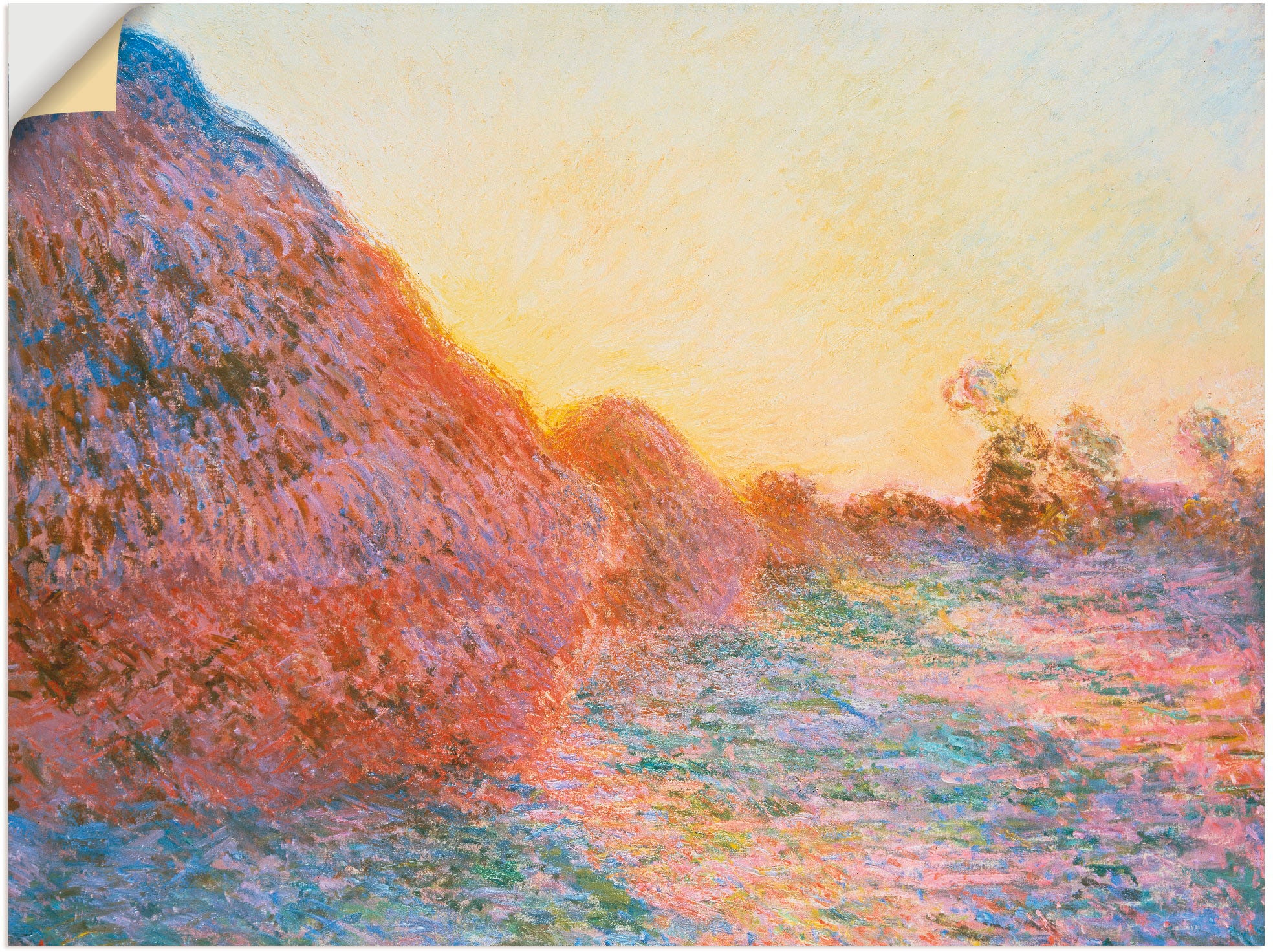oder 1891«, St.), | »Strohschober BAUR Poster Felder, in im Artland Wandaufkleber Leinwandbild, als Sonnenlicht. versch. Wandbild kaufen Größen (1