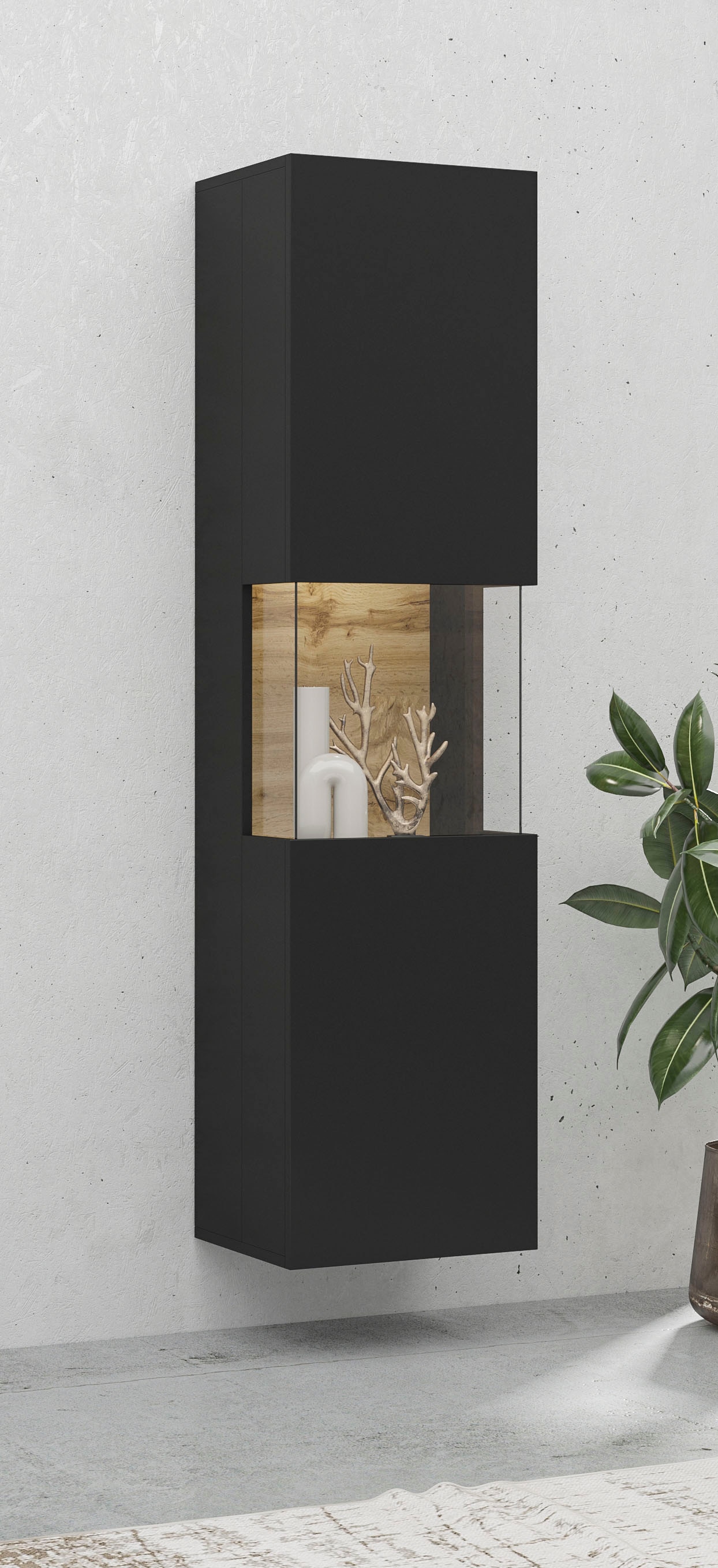 Home affaire Vitrine "Ava, Breite 36 cm, hängend und stehend montierbar" mo günstig online kaufen