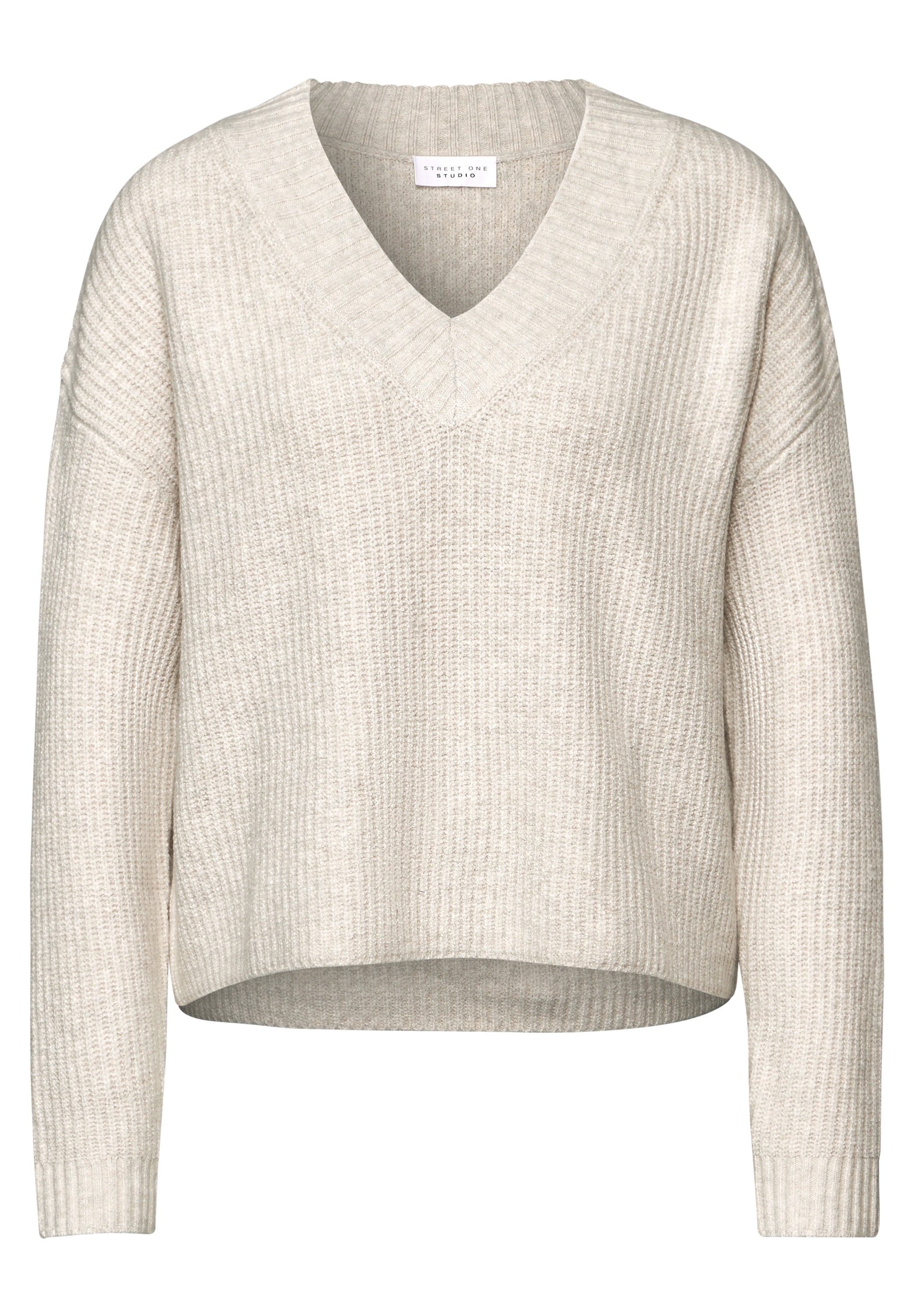 STREET ONE STUDIO Strickpullover, mit V-Ausschnitt