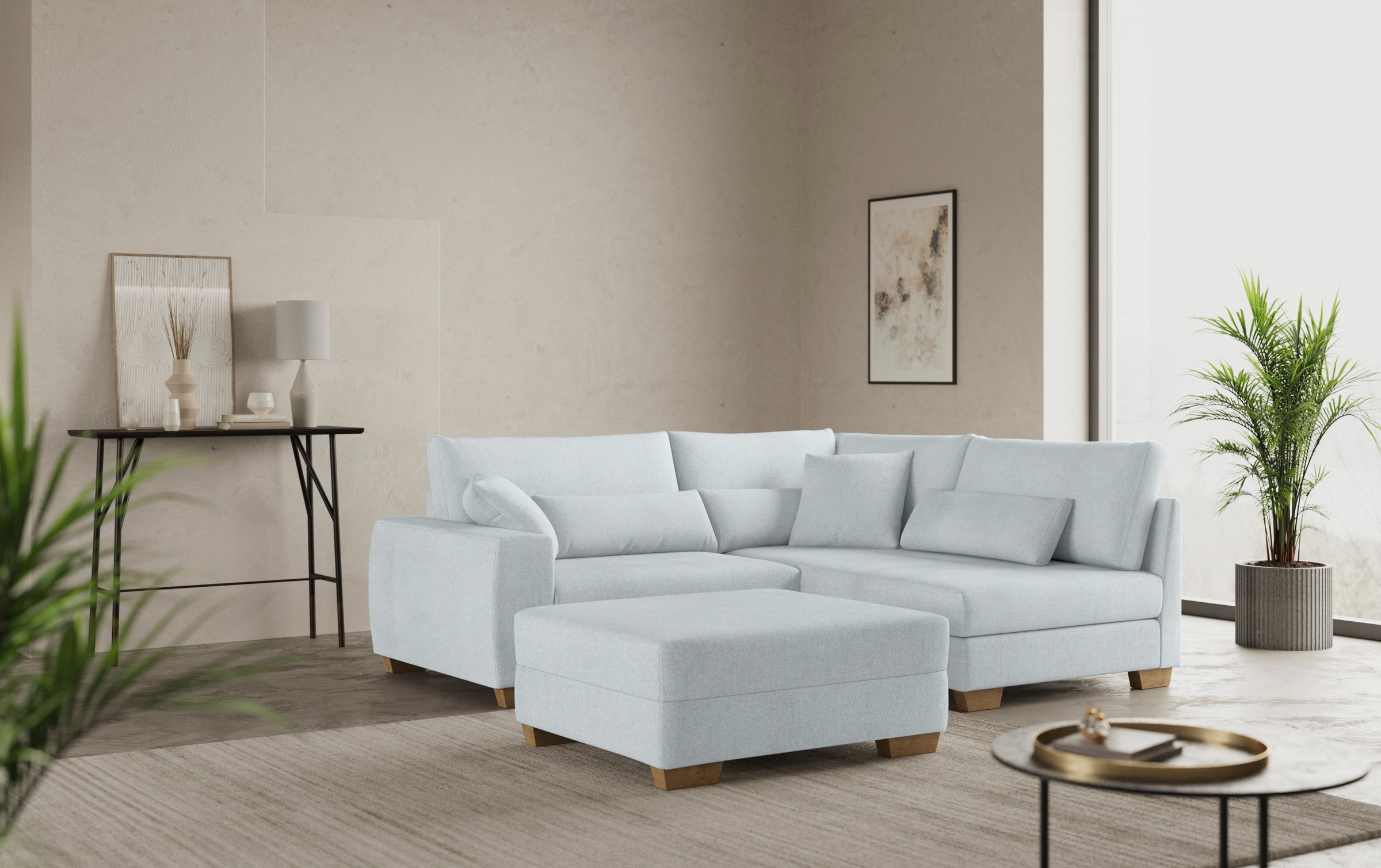 Mr. Couch Hocker "Helena", Mit DuraSpring-Taschenfederkern, bis 140 kg bela günstig online kaufen
