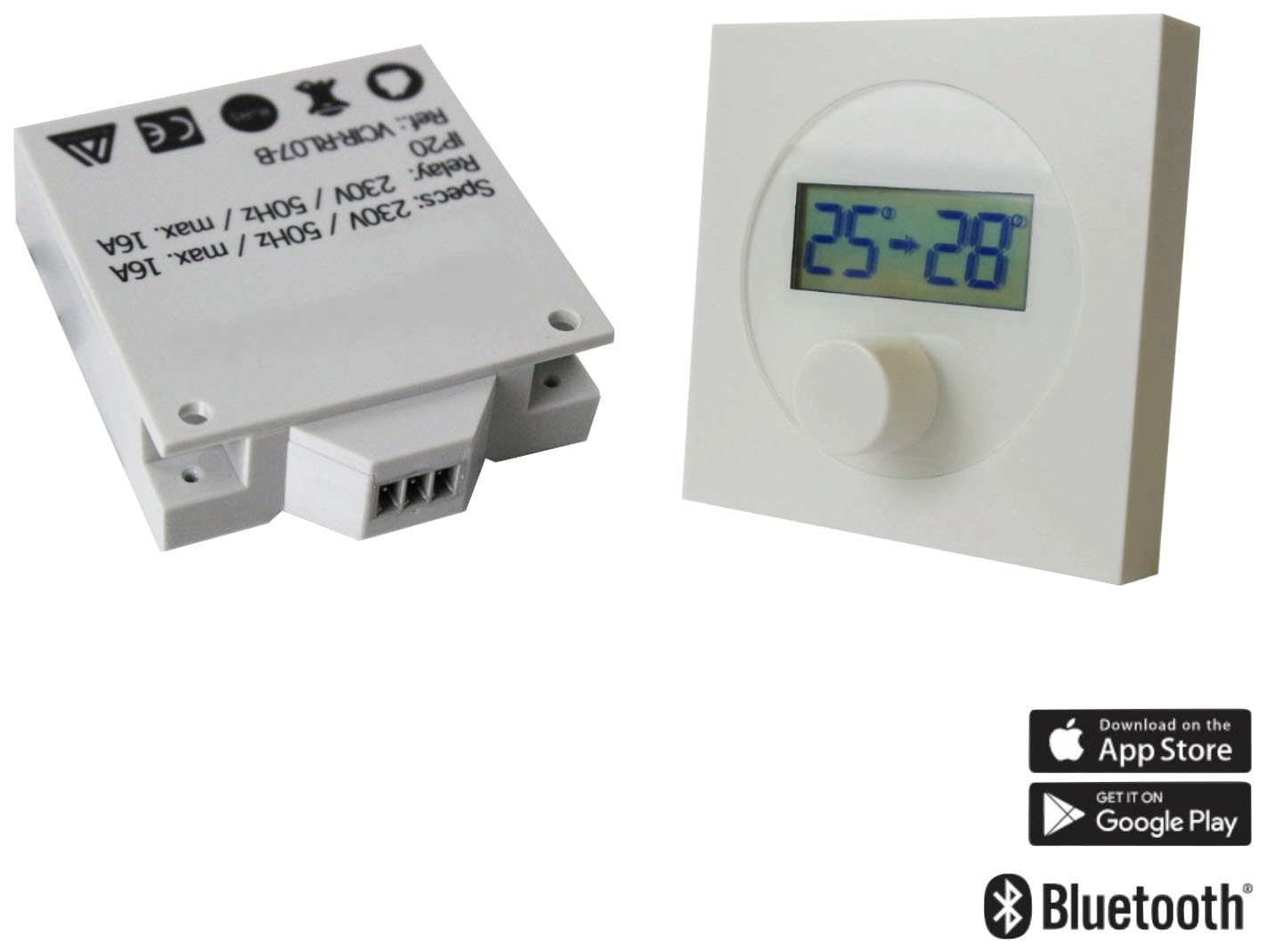 Ximax Raumthermostat »Funk-Thermostat, Adapter-Set«, (bestehend aus Funk-Thermostat und Adapter-Empfänger), zur Steuerung von Infrarotheizungen, Weiß