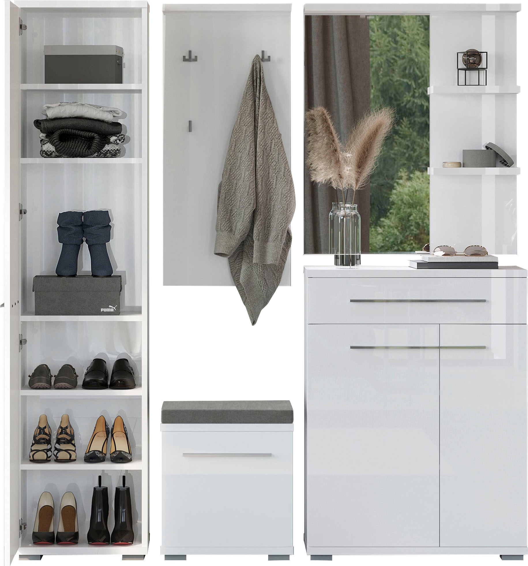 PLACES OF STYLE Garderoben-Set "Piano" Set, 5 Stk. tlg. günstig online kaufen