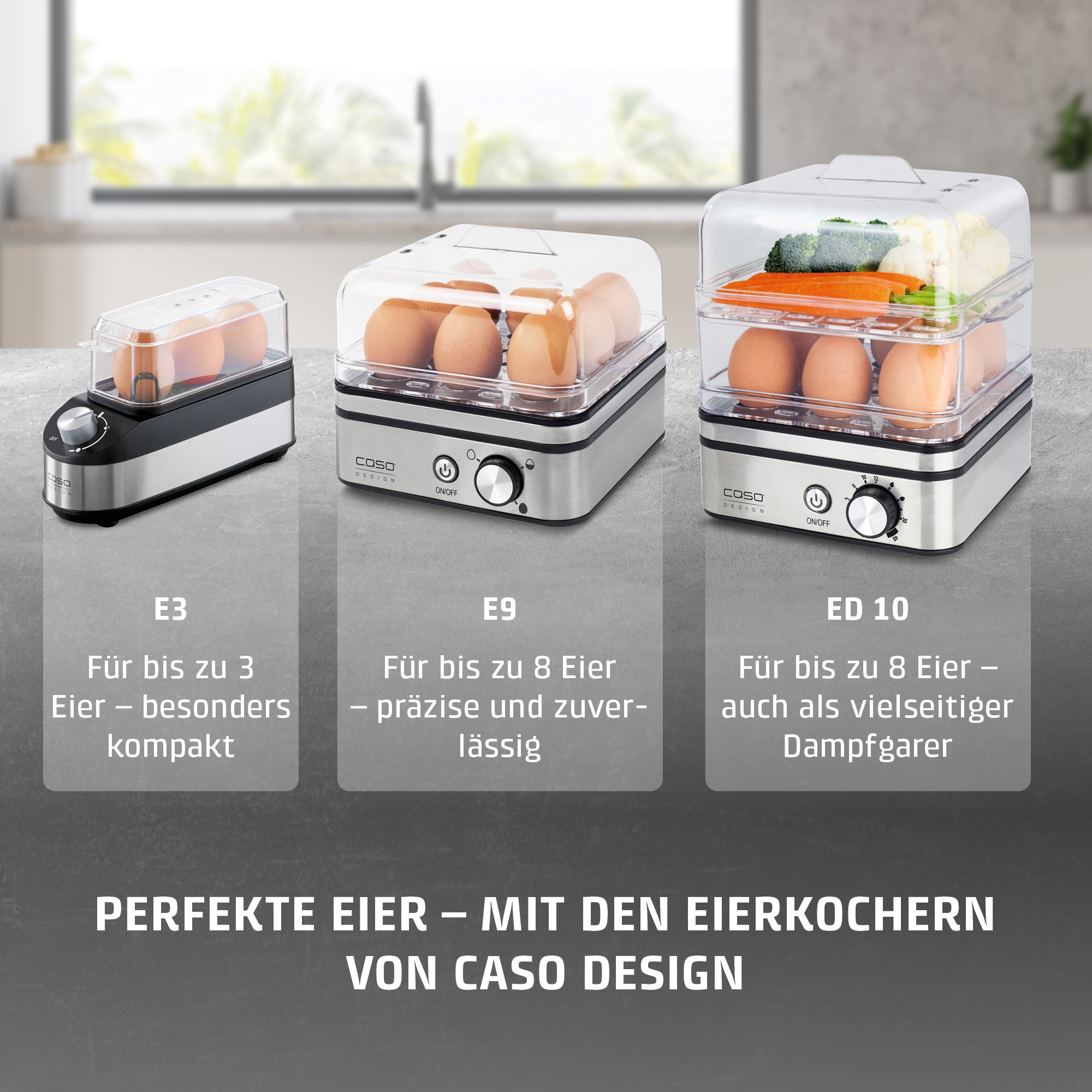 Caso Eierkocher »E9« für 8 Stk. Eier 400 W
