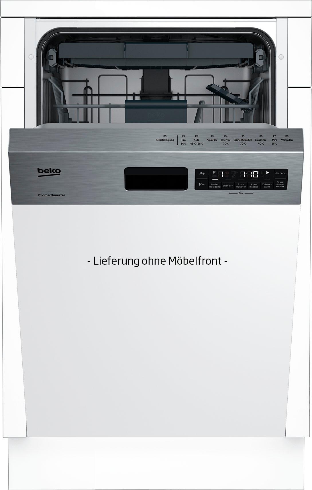 BEKO teilintegrierbarer Geschirrspüler »DSS28021X«, 11 Maßgedecke, mit Intensiv 70°C