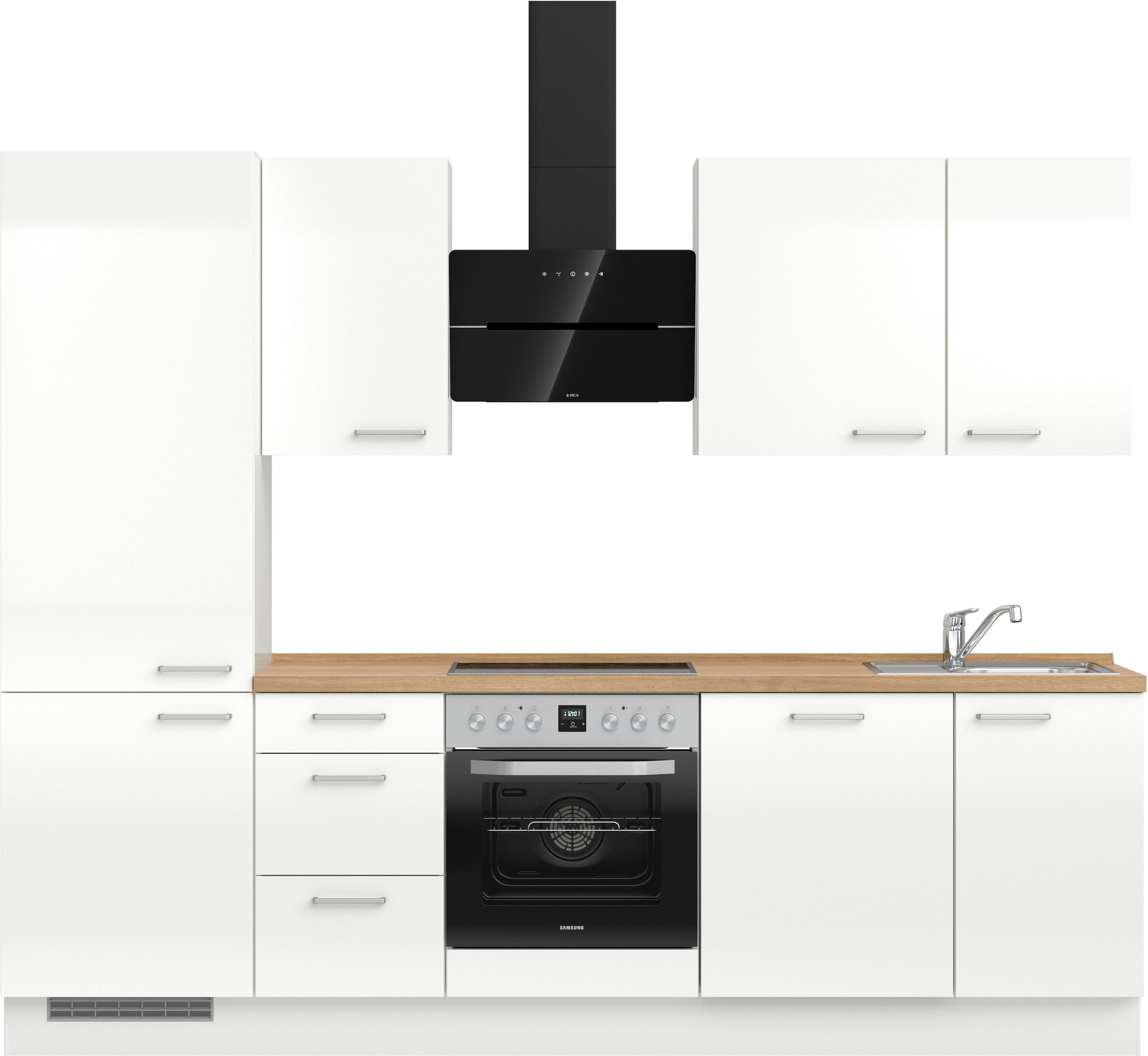 nobilia Küchenzeile ""Flash II", NEU: individuell anpassbar mit gratis Profi-Beratung" vormontiert, Breite 270 cm, Ausrichtung wählbar, wahlw. mit E-Geräten