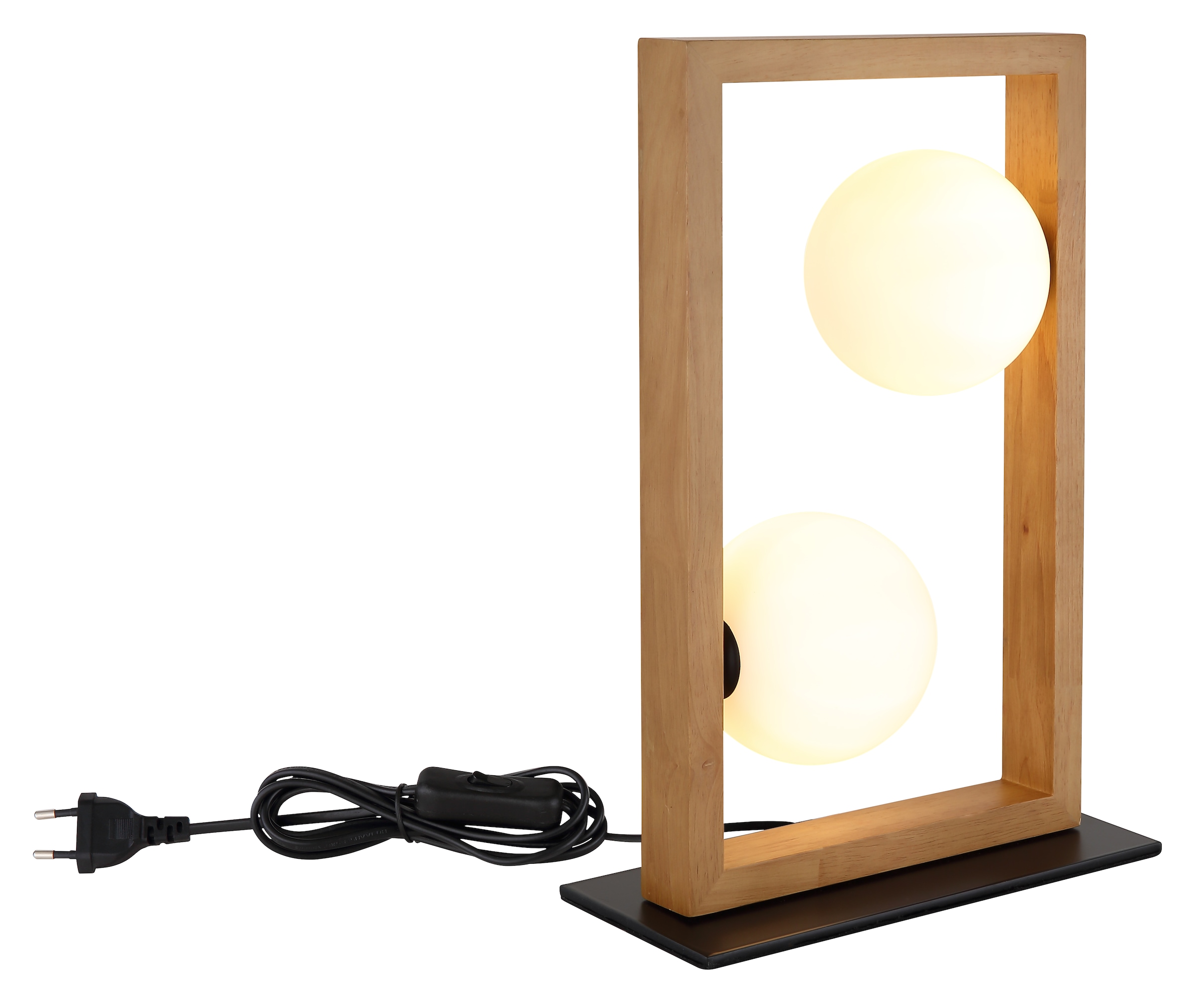 NOWA Tischleuchte »NANDA«, 2 flammig, Leuchtmittel G9 | ohne Leuchtmittel, Tischlampe, Glaskugeln opal, Wohnbereich, Design Leuchte