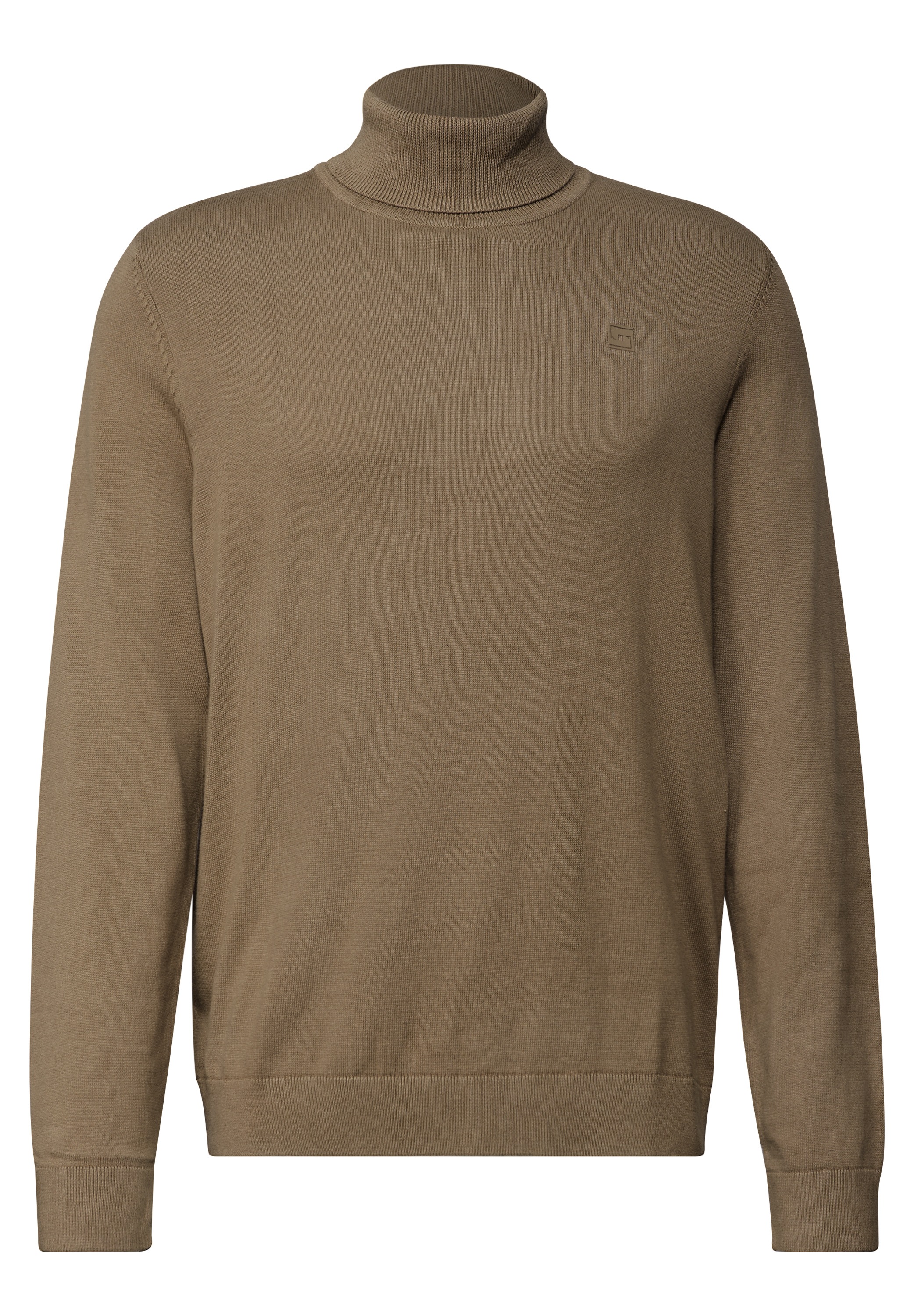 STREET ONE MEN Rollkragenpullover, aus reiner Baumwolle
