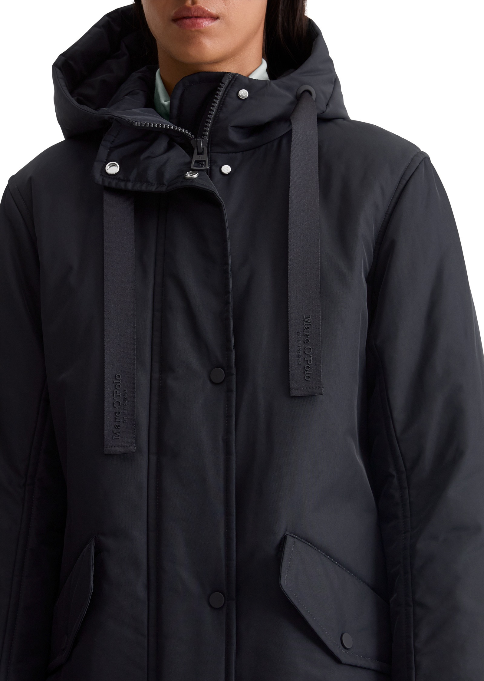 Marc O'Polo Outdoorjacke »aus recyeltem Polyester-Twill WR« ohne Kapuze