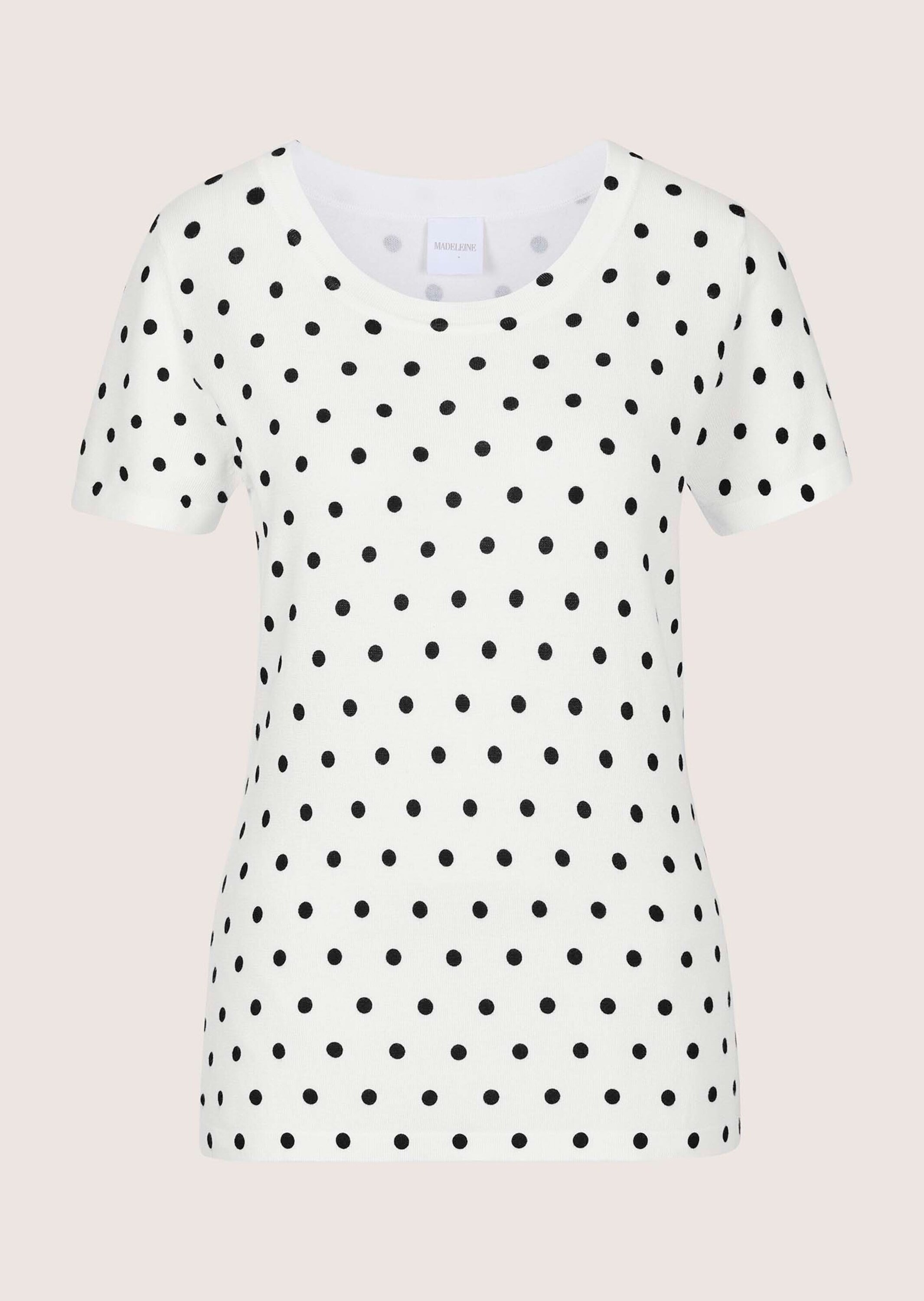 MADELEINE Longpullover "Strickshirt Glattstrickpullover mit Punkte-Print" P günstig online kaufen