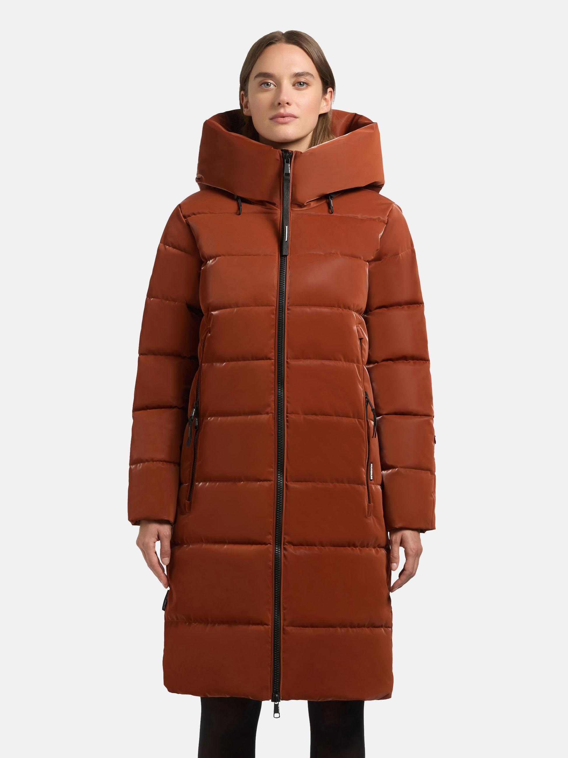 khujo Steppmantel "Jilias6 Shiny" Wintermantel aus einem auffällig glänzendem Material