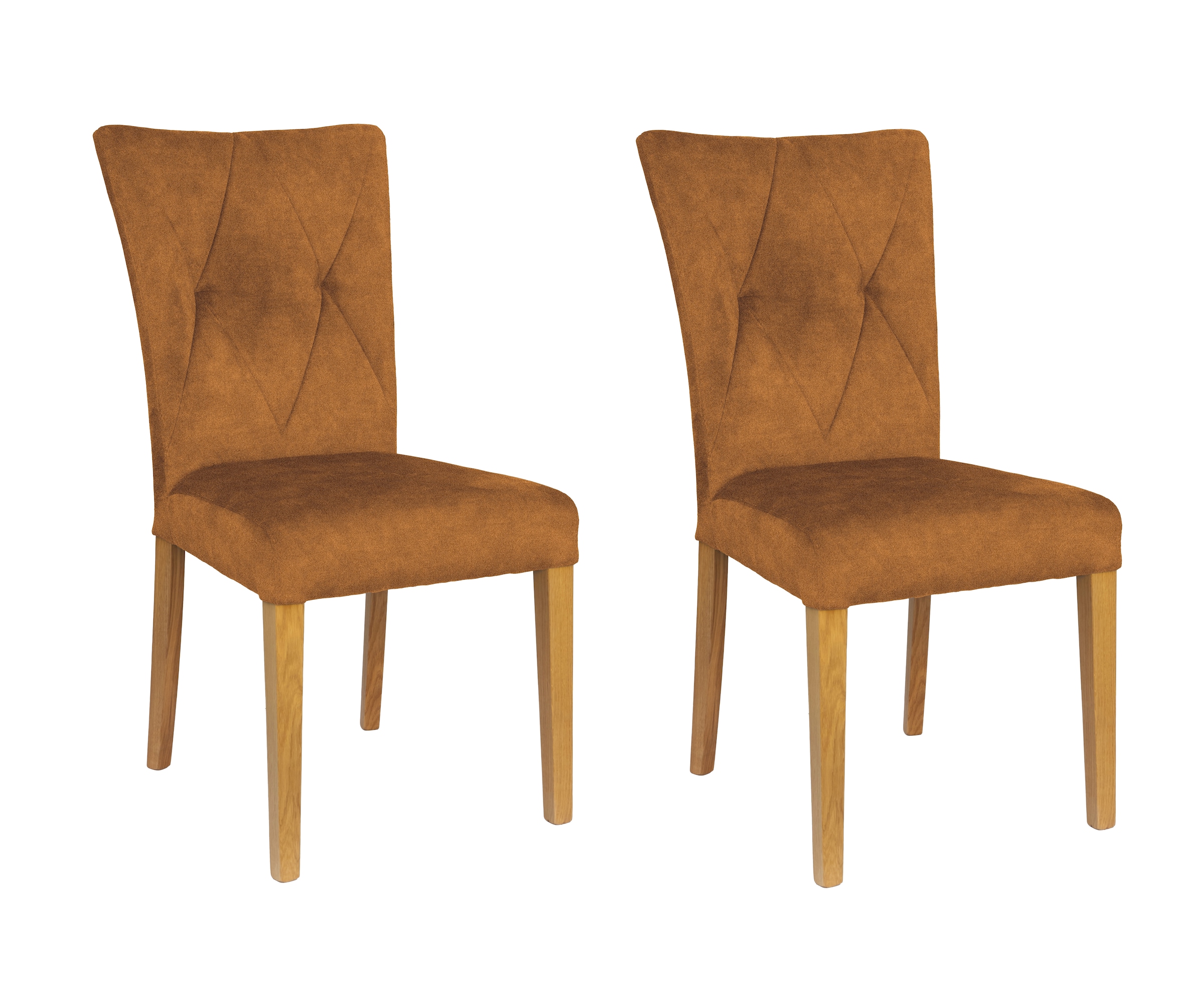 Home affaire 4-Fußstuhl "Diamond" (Set) 2 Stk.Sitz und Ruecken gepolstert günstig online kaufen