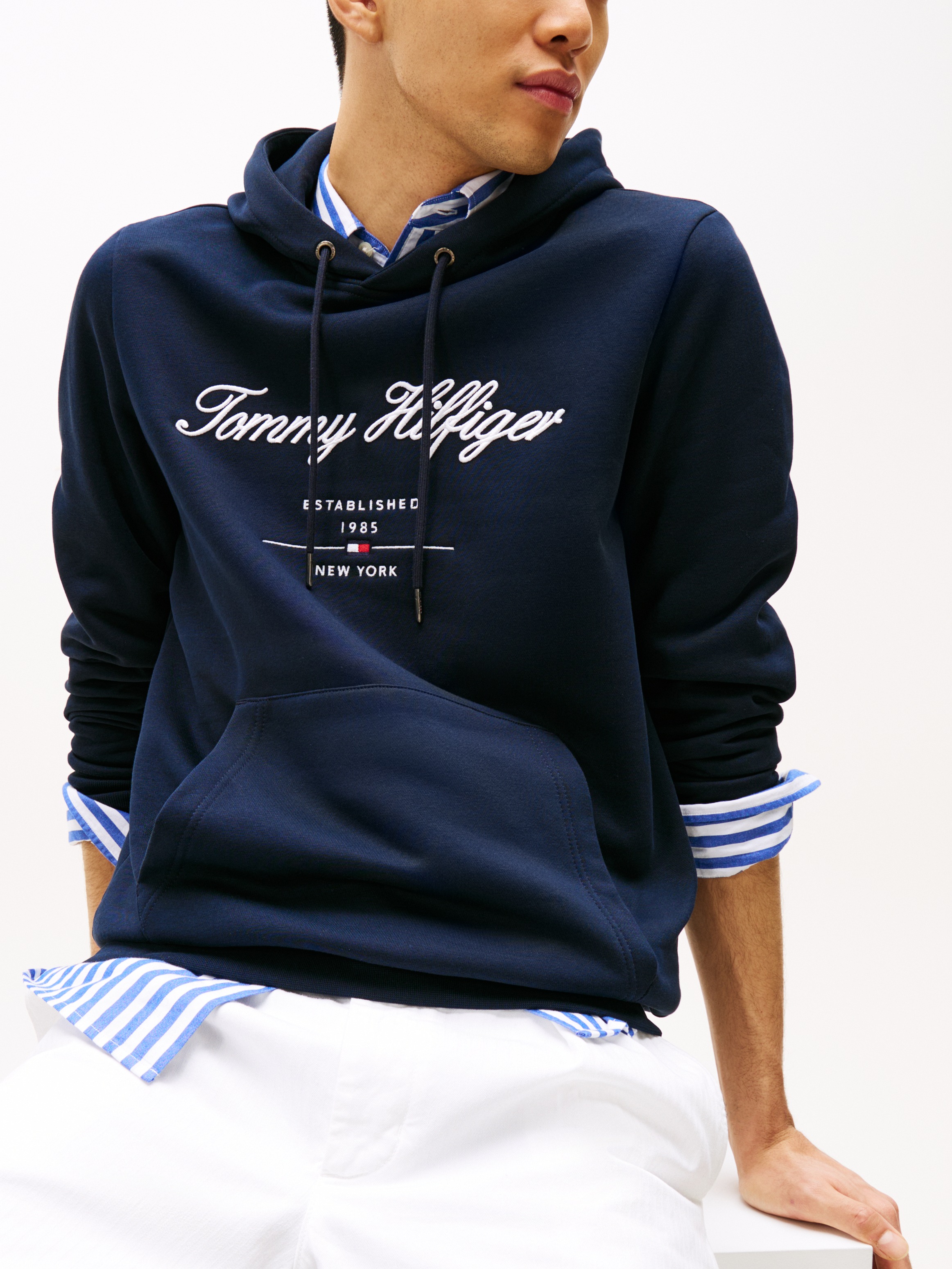 Tommy Hilfiger Hoodie "SCRIPT LOGO HOODY", mit aufgesticktem Logo günstig online kaufen