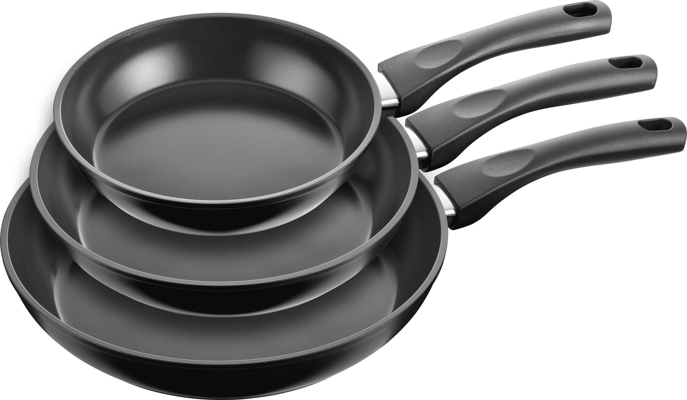 HENCKELS by ZWILLING Pfannen-Set "Sleek" Aluminium Set, Pfanne 20 cm, 24 cm und 28 cm, 3 tlg. Keramikbeschichtung, Soft-Touch-Griff, leicht, Induktionsgeeignet