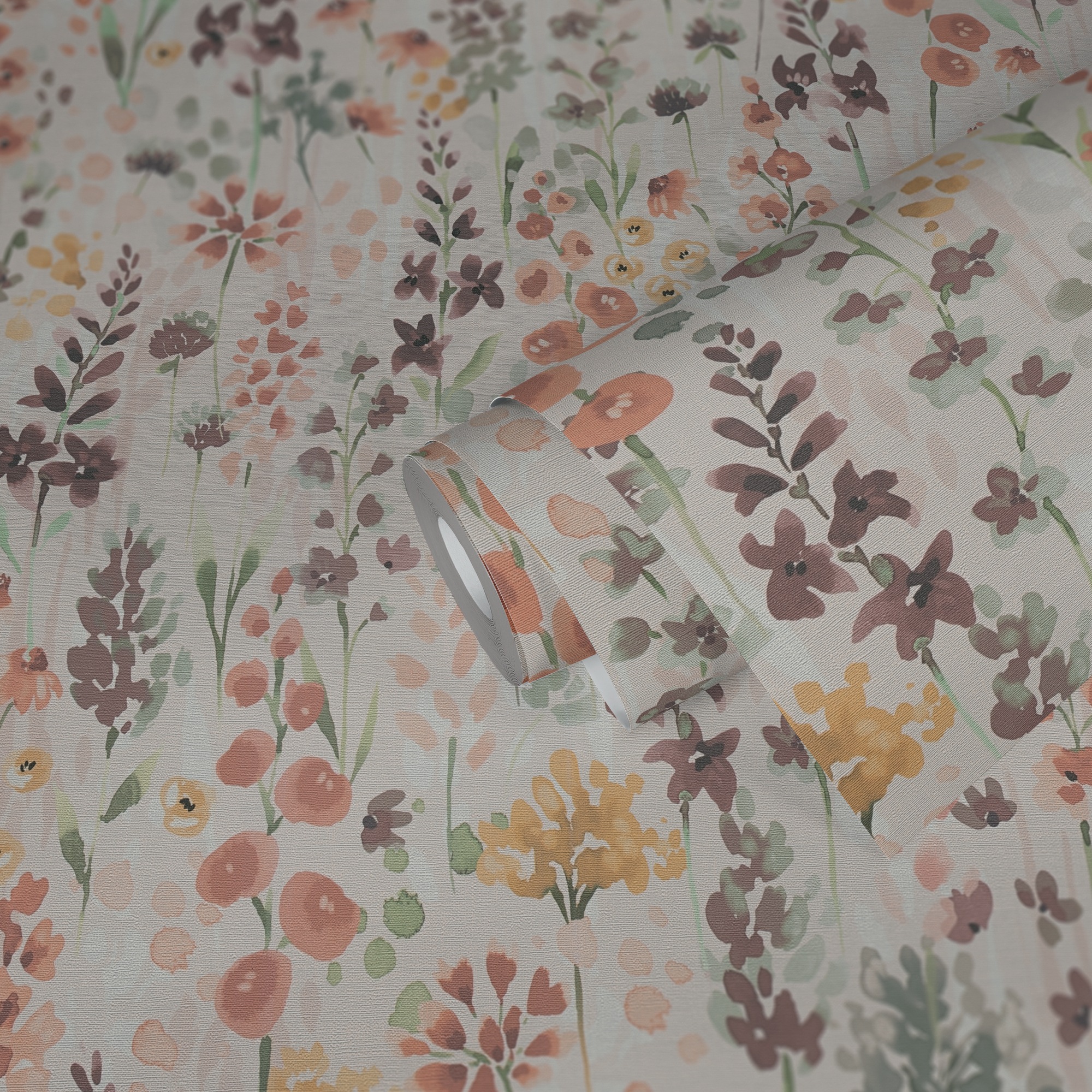 A.S. Création Vliestapete »Aquarell Dreams Blümchen-Tapete Mustertapete Blumen Blumen«, matt, Vliestapete Blumen für Schlafzimmer Küche Wohnzimmer Blümchen Design