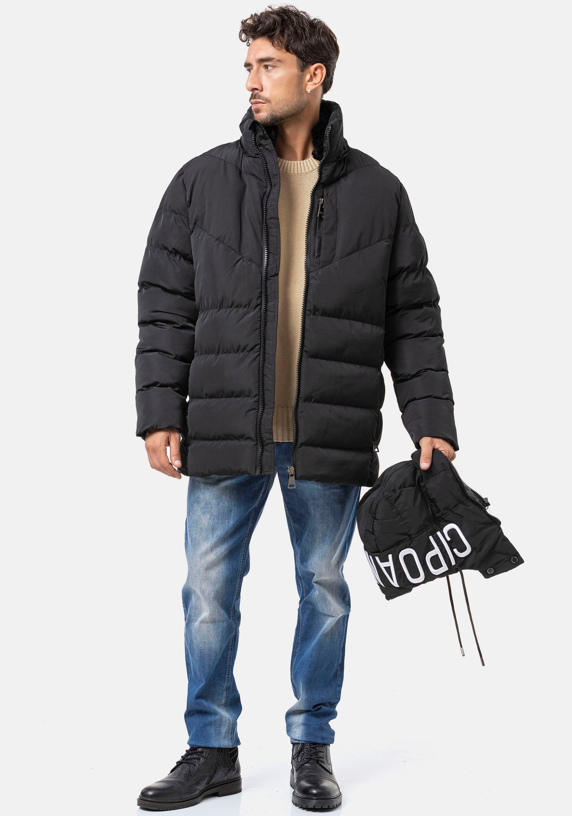 Cipo & Baxx Steppjacke mit Kapuze