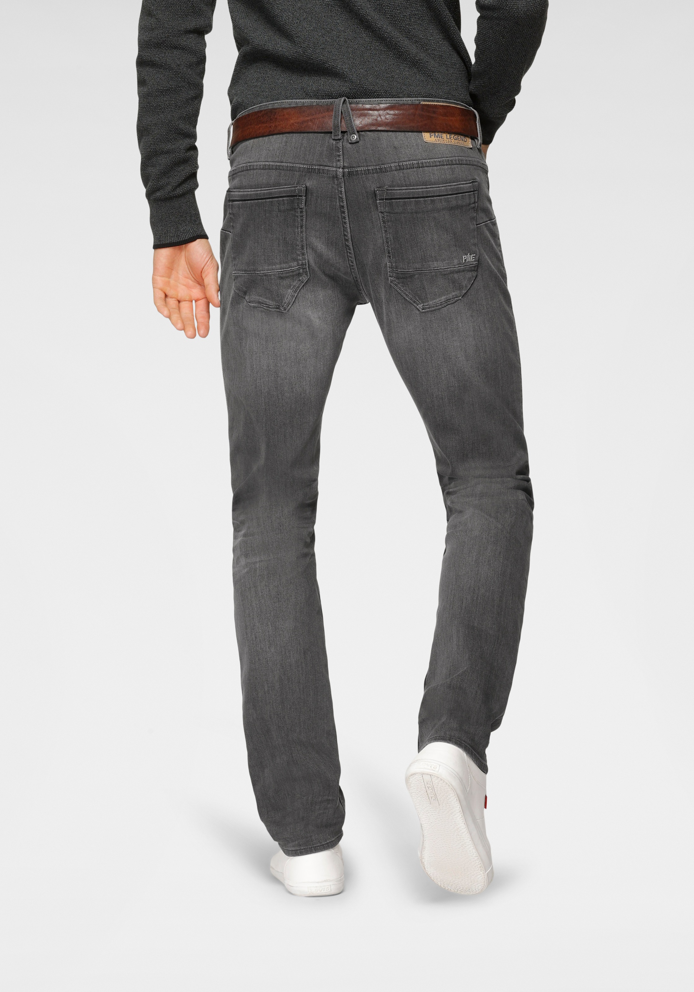 PME Legend Herren Jeans NIGHTFLIGHT - Regular Fit - Grau - Stone Mid Grey günstig online kaufen