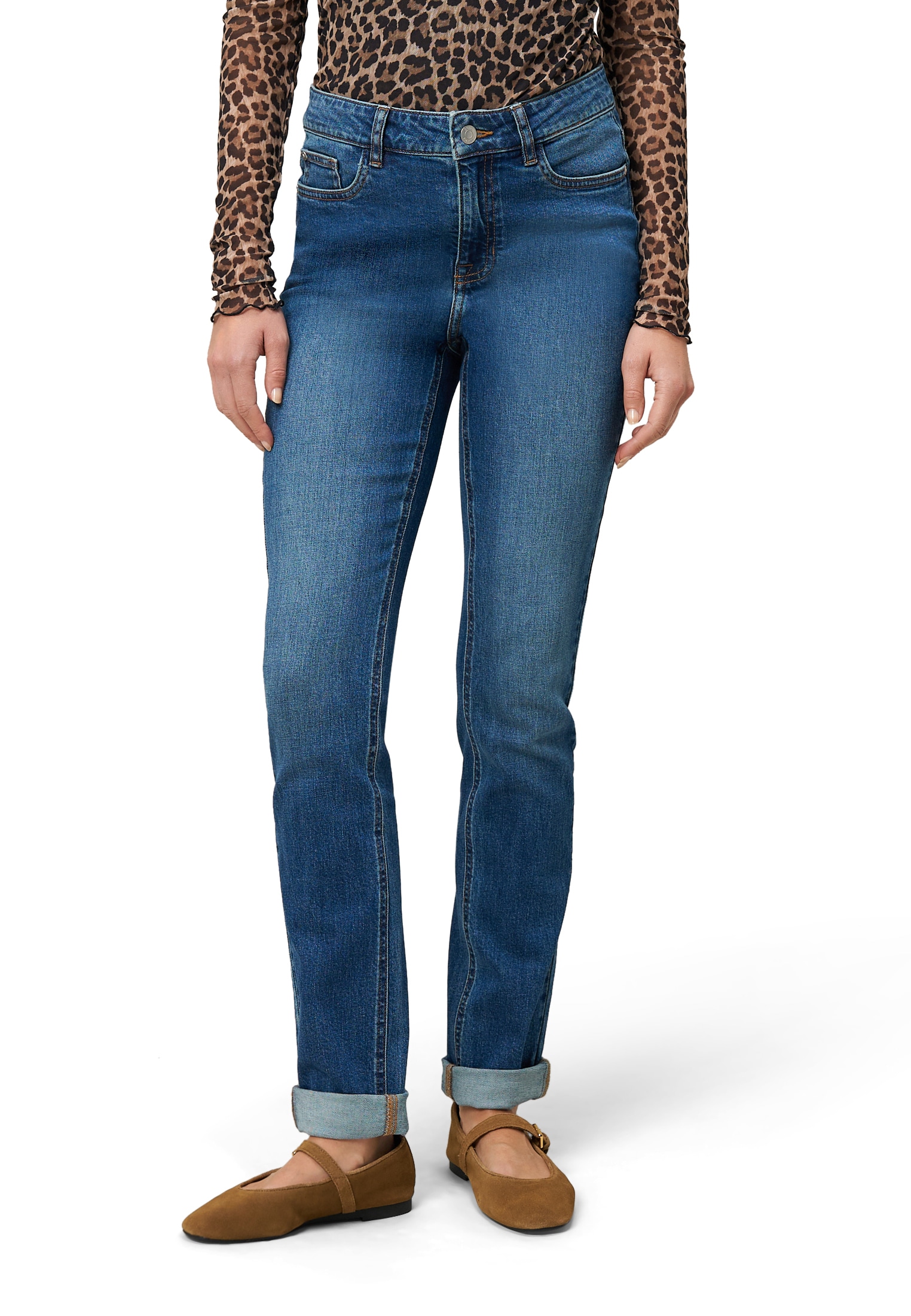 Zero Slim-fit-Jeans "Damen Straight Fit 32 Inch" günstig online kaufen