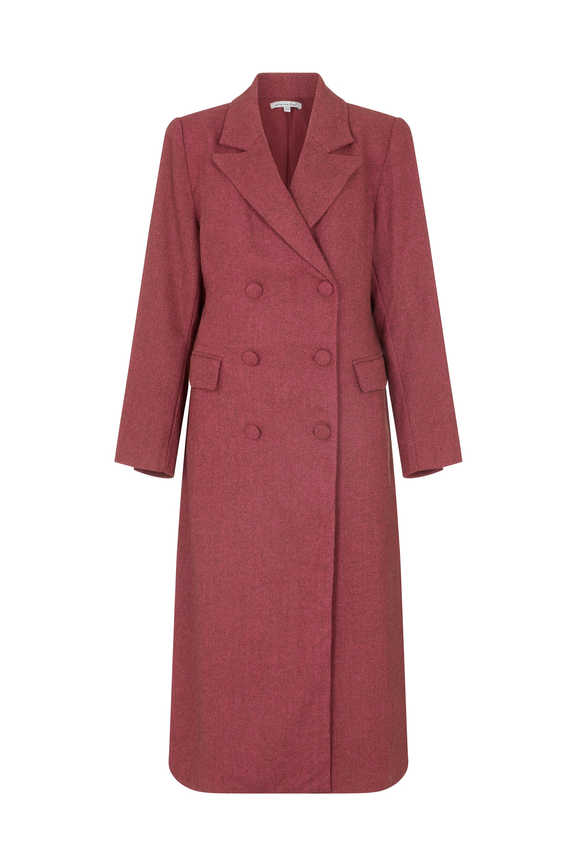 Lily and Lionel Langmantel "Jakki Tailored Herringbone Print Coat Damen" günstig online kaufen