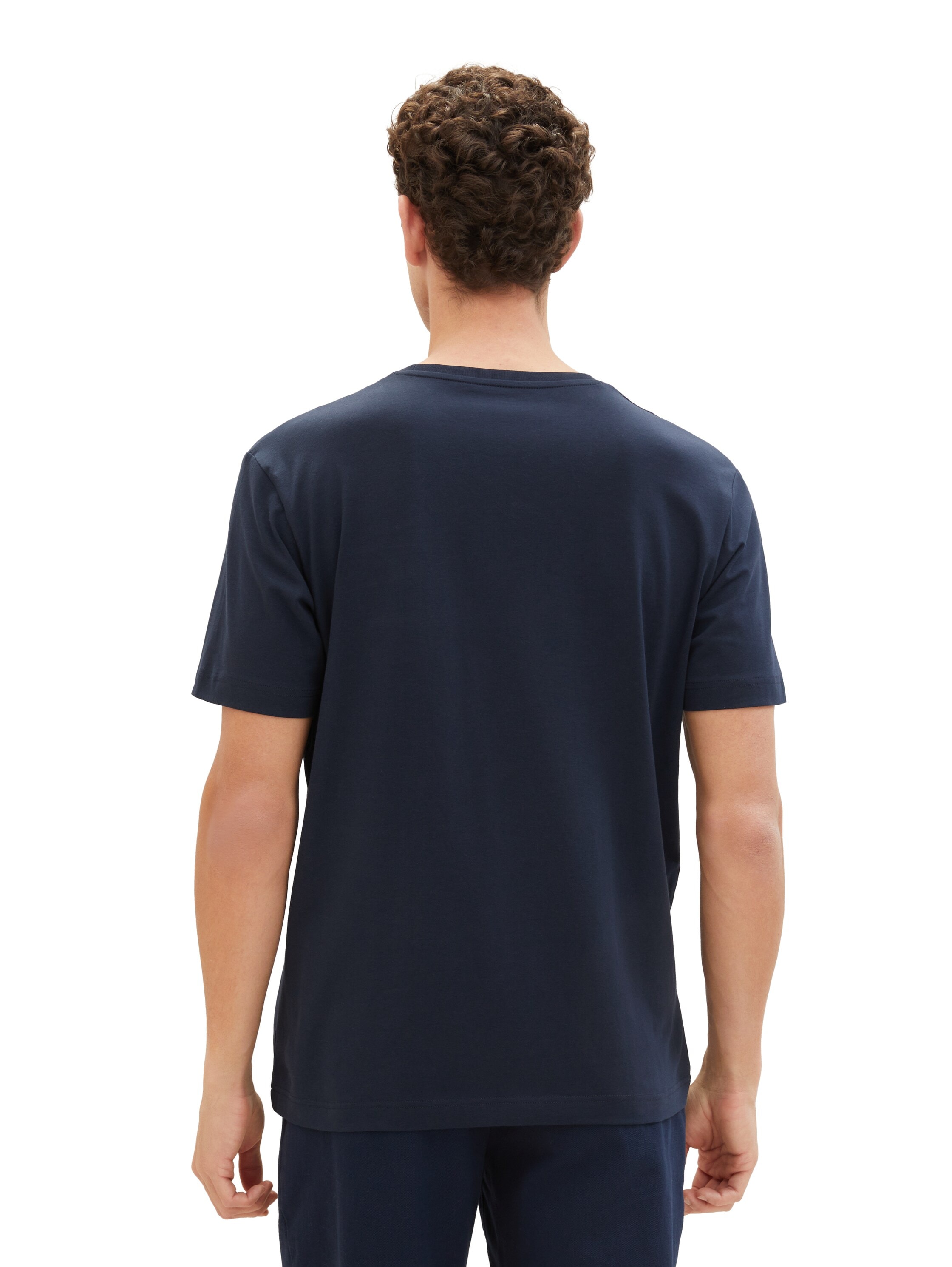 TOM TAILOR Kurzarmshirt, (Packung, 2 tlg.), mit Logo-Print