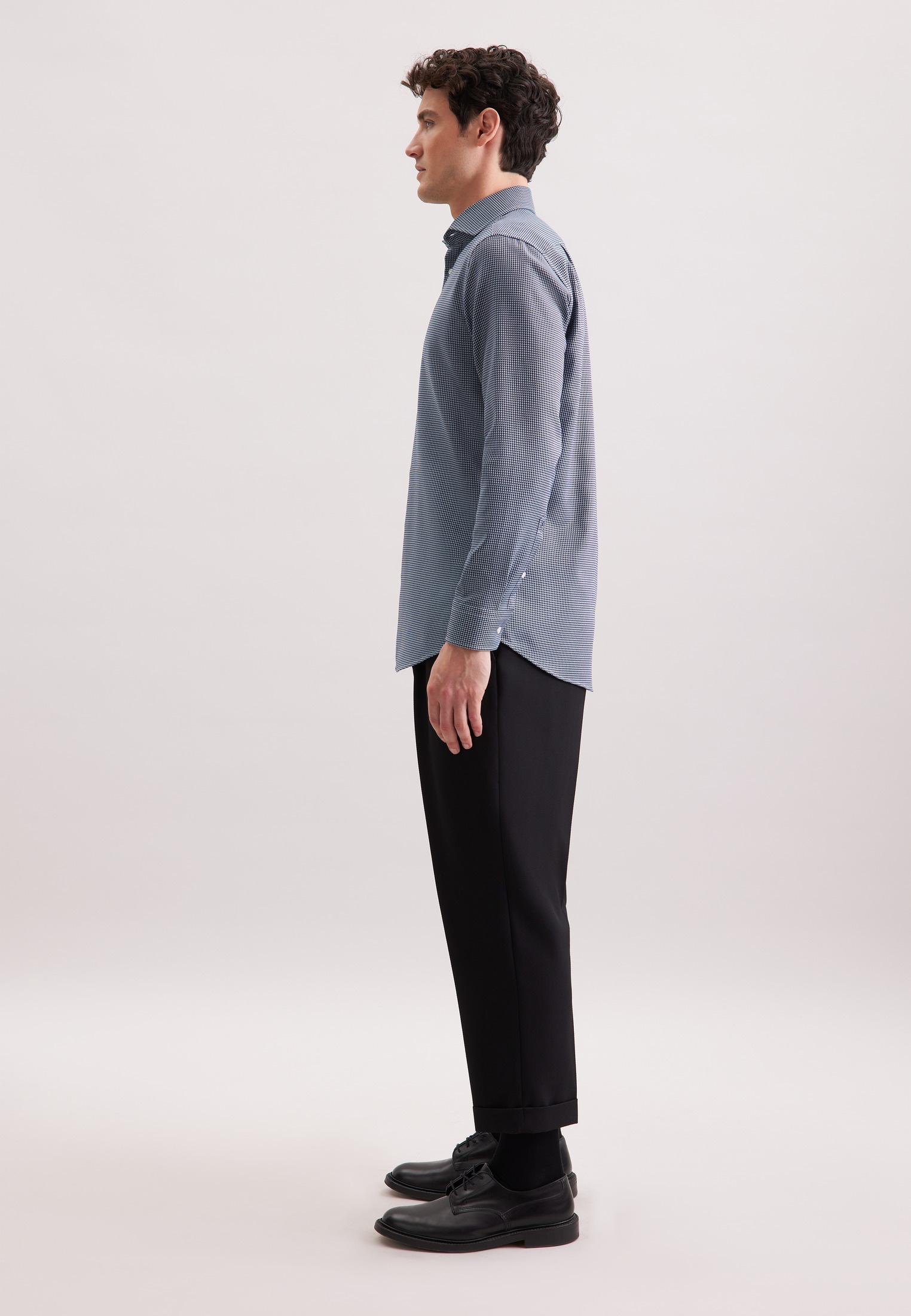 seidensticker Businesshemd »Schwarze Rose« Regular 1/1 Kentkragen Pepita