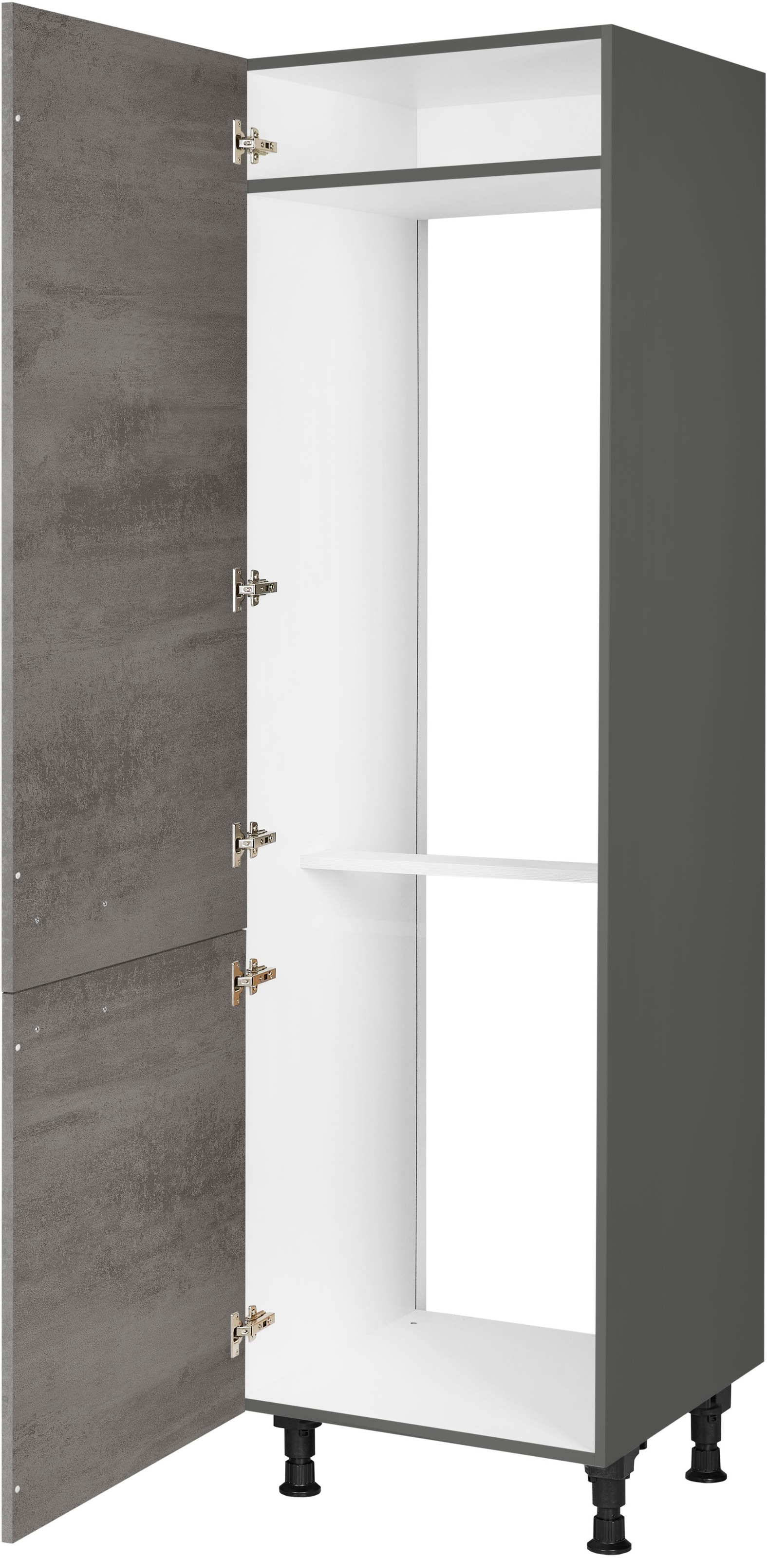 nobilia® Kühlmodul »"Riva", für ein Kühl- und Gefrierschrank, Ausrichtung wählbar«, vormontiert, Ausrichtung wählbar, Breite/Höhe: 60/216,6 cm