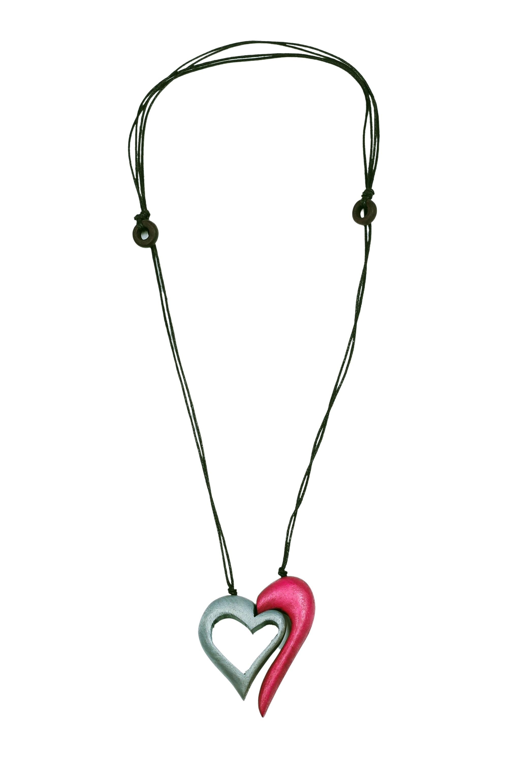 COLLEZIONE ALESSANDRO Lange Kette "Heart2Heart", filigran gearbeitet