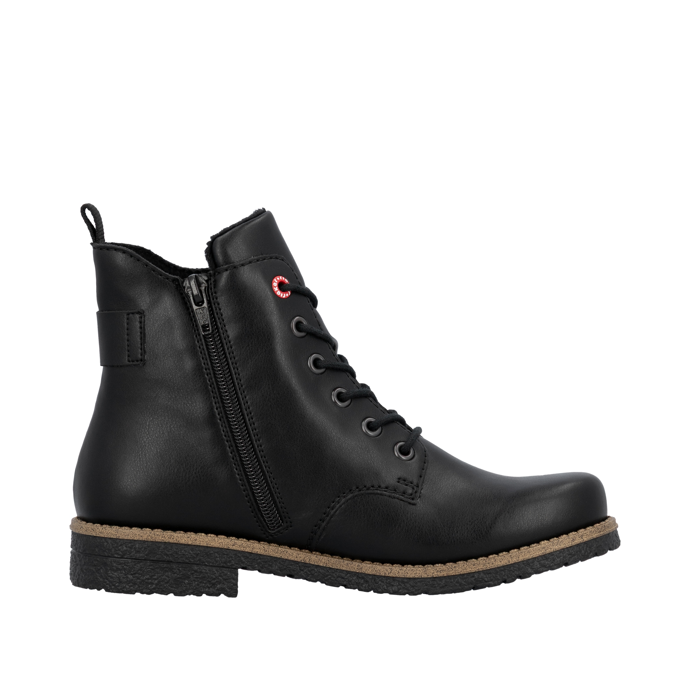 Rieker Schnürstiefelette, Schnürboots, Stiefelette, Blockabsatz mit dekorativer Zierschnalle