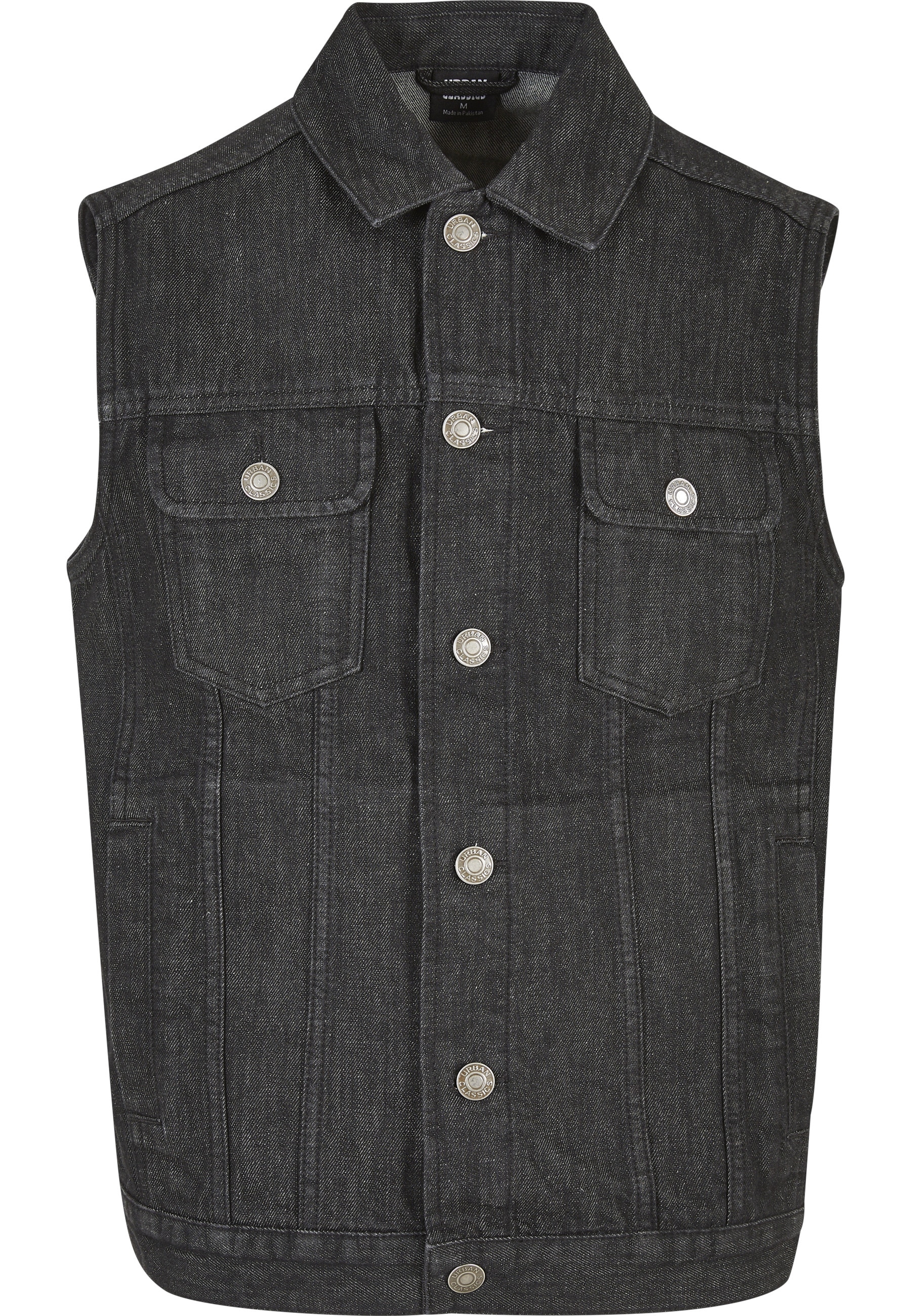 URBAN CLASSICS Jeansjacke »Urban Classics Herren Denim Vest« 1 Stk. tlg. ohne Kapuze