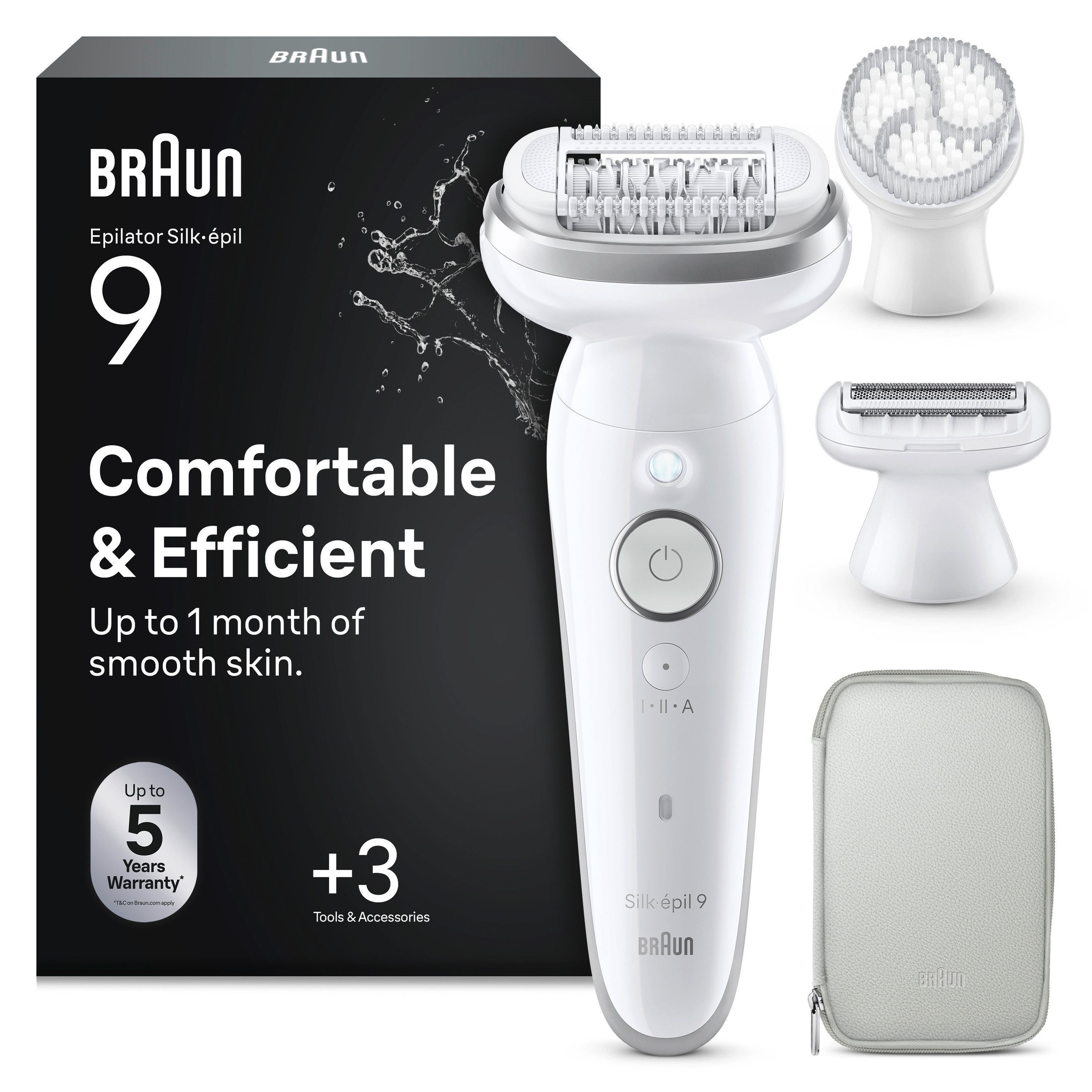 Braun Damen Modell 2026 Epilierer "Silk-Épil 9 Ses9-061" Rasier- Trimmer- & Peelingaufsatz Wet&Dry von Baur