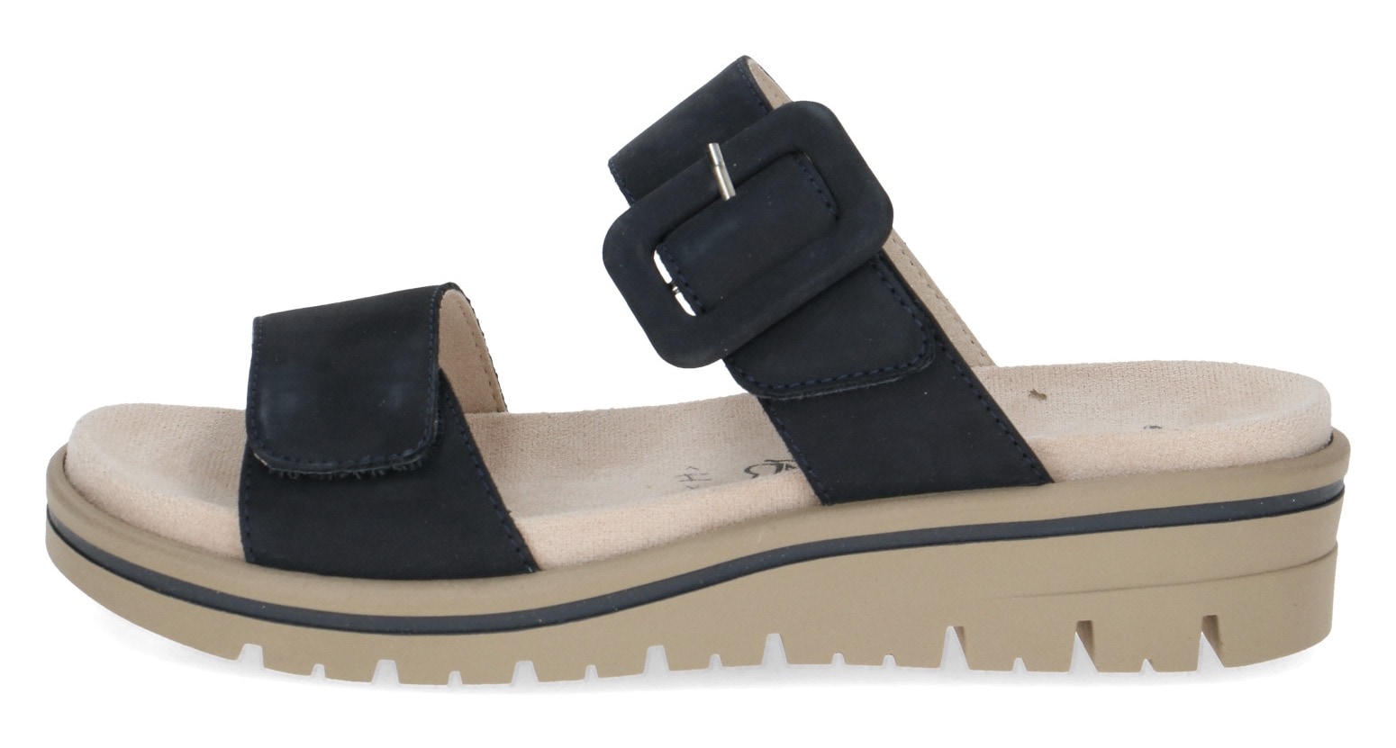Caprice Pantolette, Keilabsatz, Bequemschuh, Schlüpfschuh mit Zierschnalle, Weite H