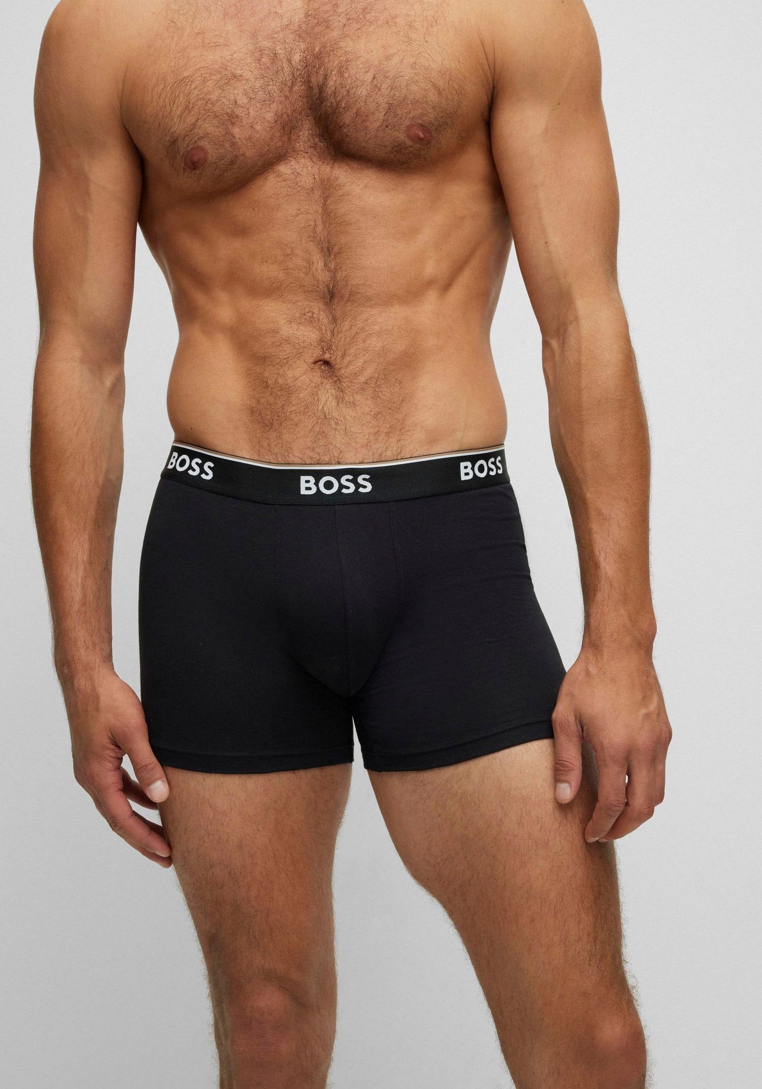BOSS Langer Boxer "Brief 3 PACK", mit farblich passendem Webbund günstig online kaufen