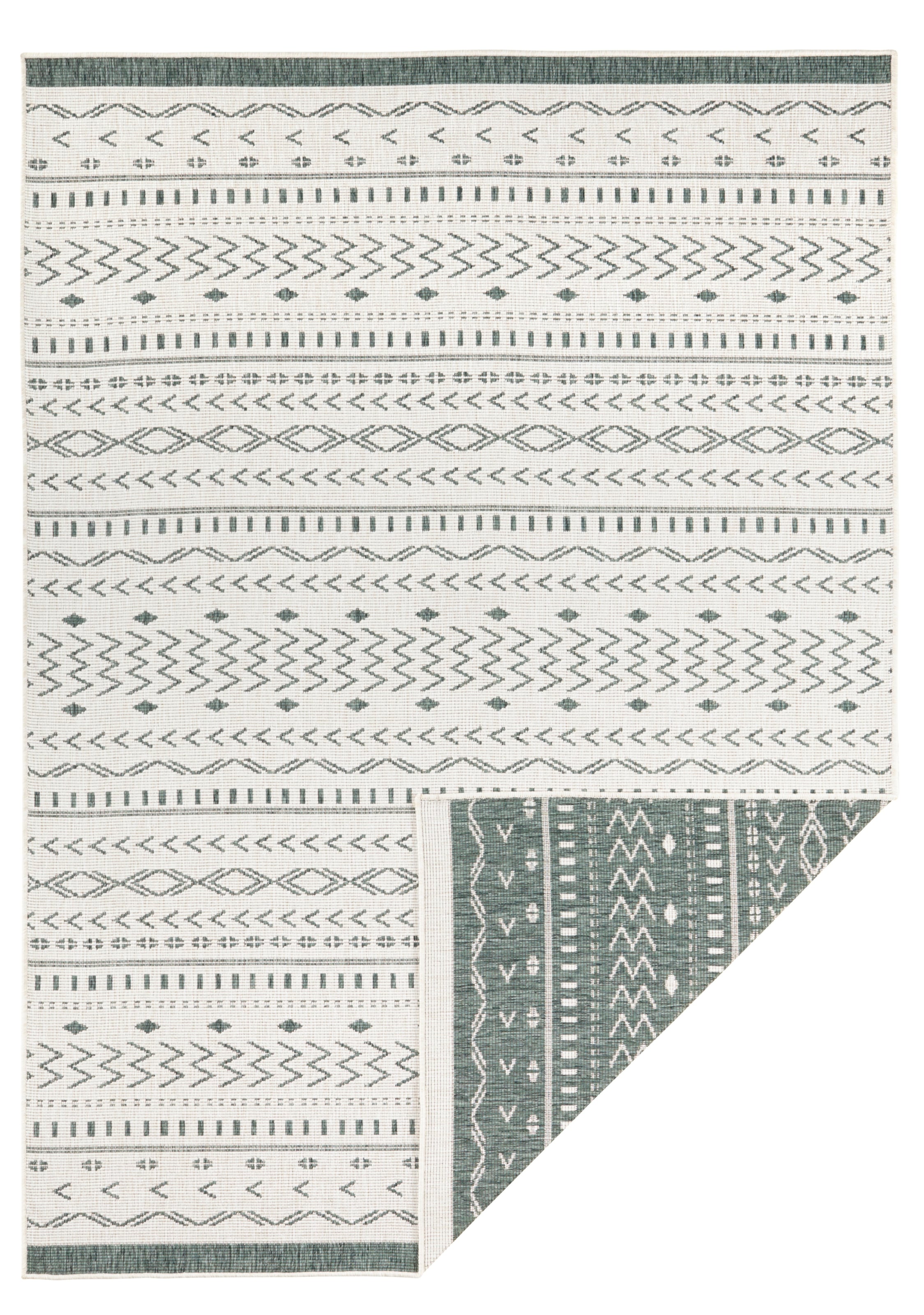 NORTHRUGS Teppich »Kuba Wendeteppich«, rechteckig, 5 mm Höhe, In-& Outdoor, Wetterfest, Balkon, Läufer, Wohnzimmer, Wasserfest