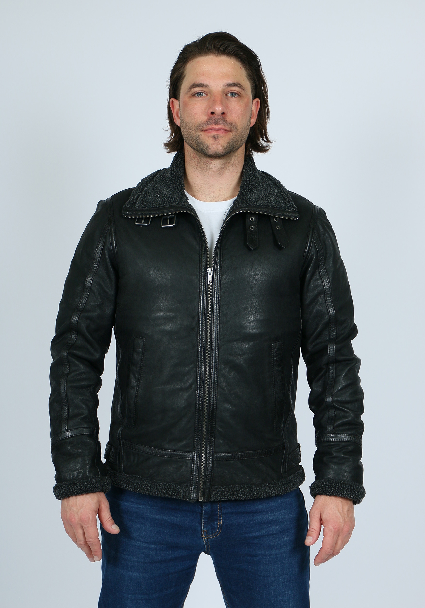 Freaky Nation Lederjacke "Pilot Boy-FN" günstig online kaufen