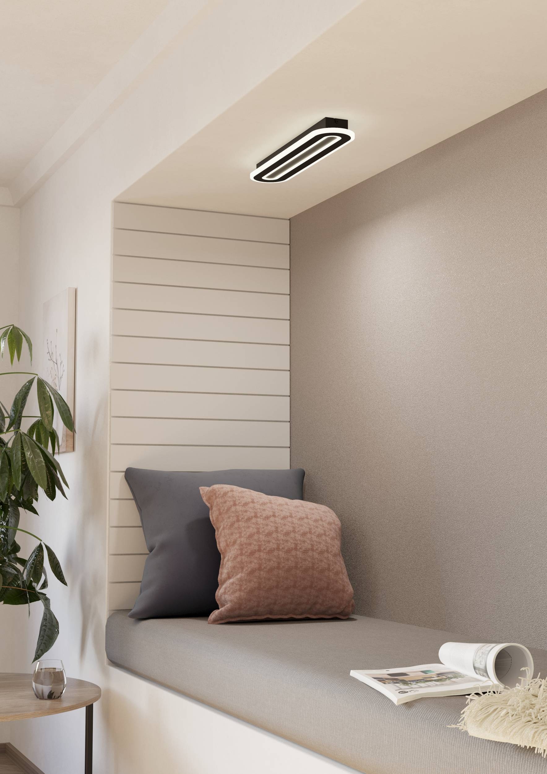 EGLO Deckenleuchte »Macchioni Deckenlampe, Küchenlampe aus Metall und Kusntoff, Lampe« LED-Modul 1 Stk. Kaltweiß | Neutralweiß | Warmweiß