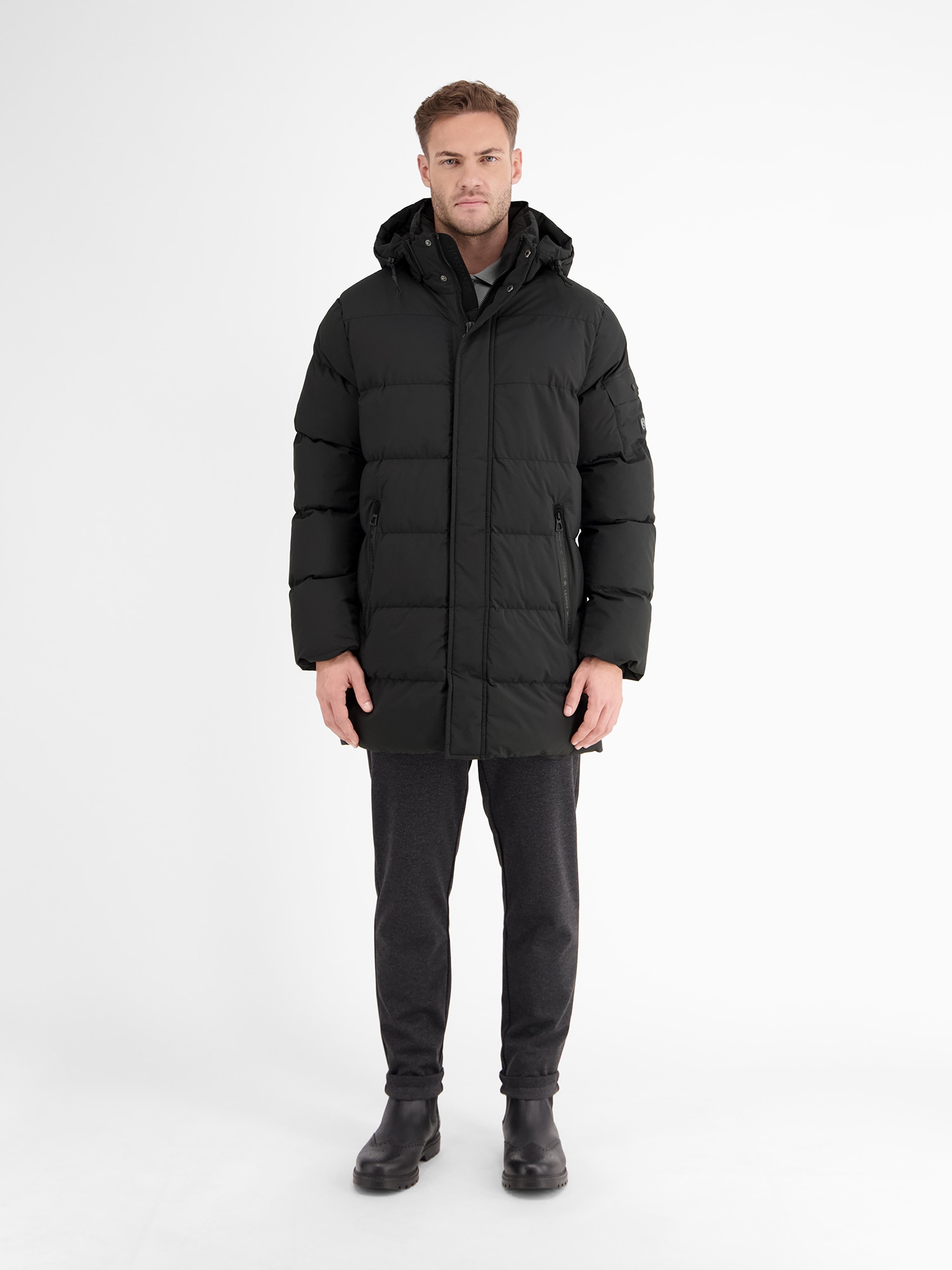LERROS Steppjacke »LERROS Warm gefütterte Steppjacke mit abnehmbarer Kapuze«, mit Kapuze, Wasser- und windabweisend, atmungsaktiv