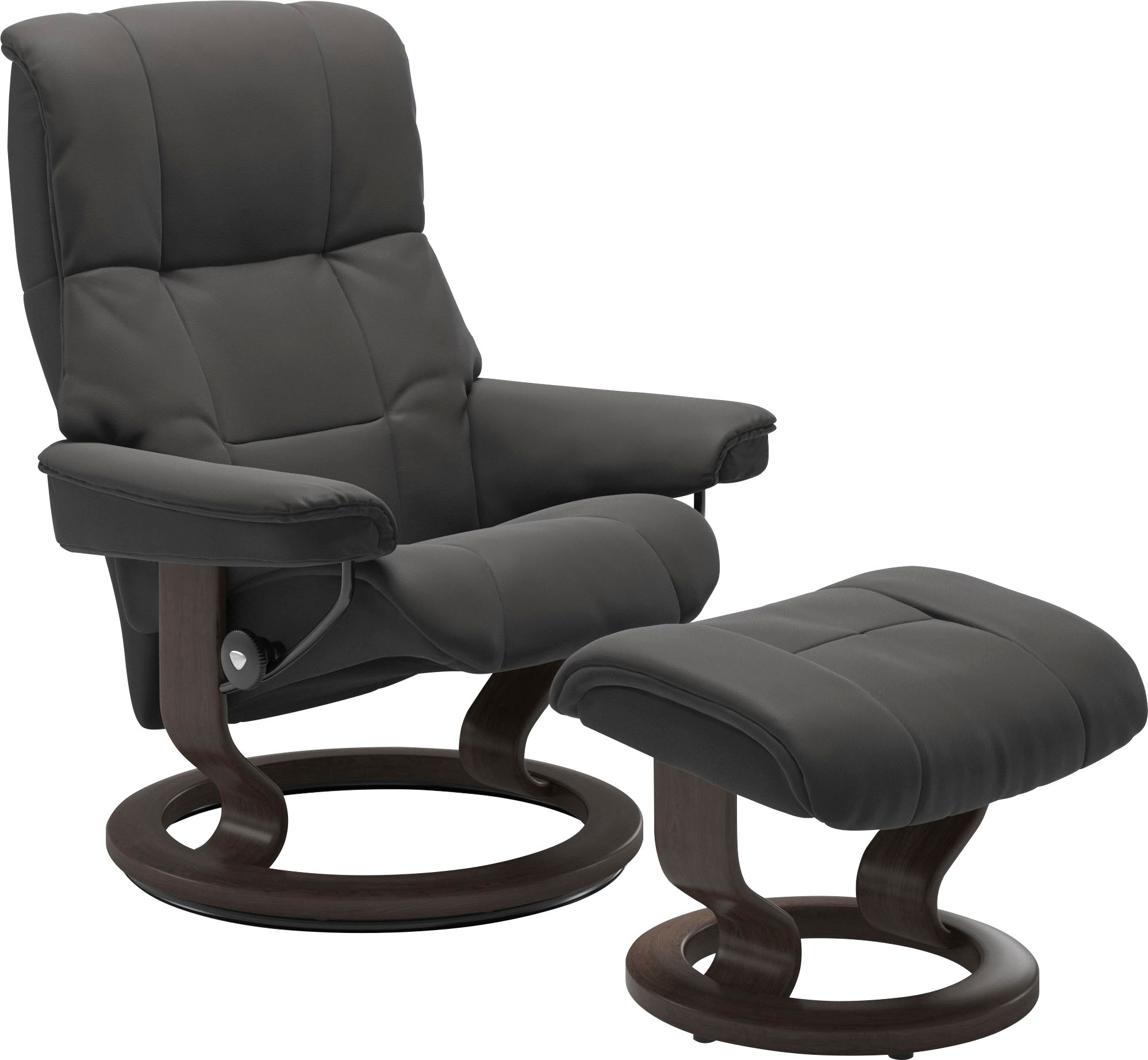 Relaxsessel STRESSLESS "Mayfair", grau (rock paloma), B:88cm H:102cm T:77cm, Leder BATICK: BATICK ist ein leicht korrigiertes, durchgefärbtes und genarbtes Möbelleder, bei dem die meisten Unebenheiten und Spuren in der Regel entfernt wurden.;Leder PALOMA: 6