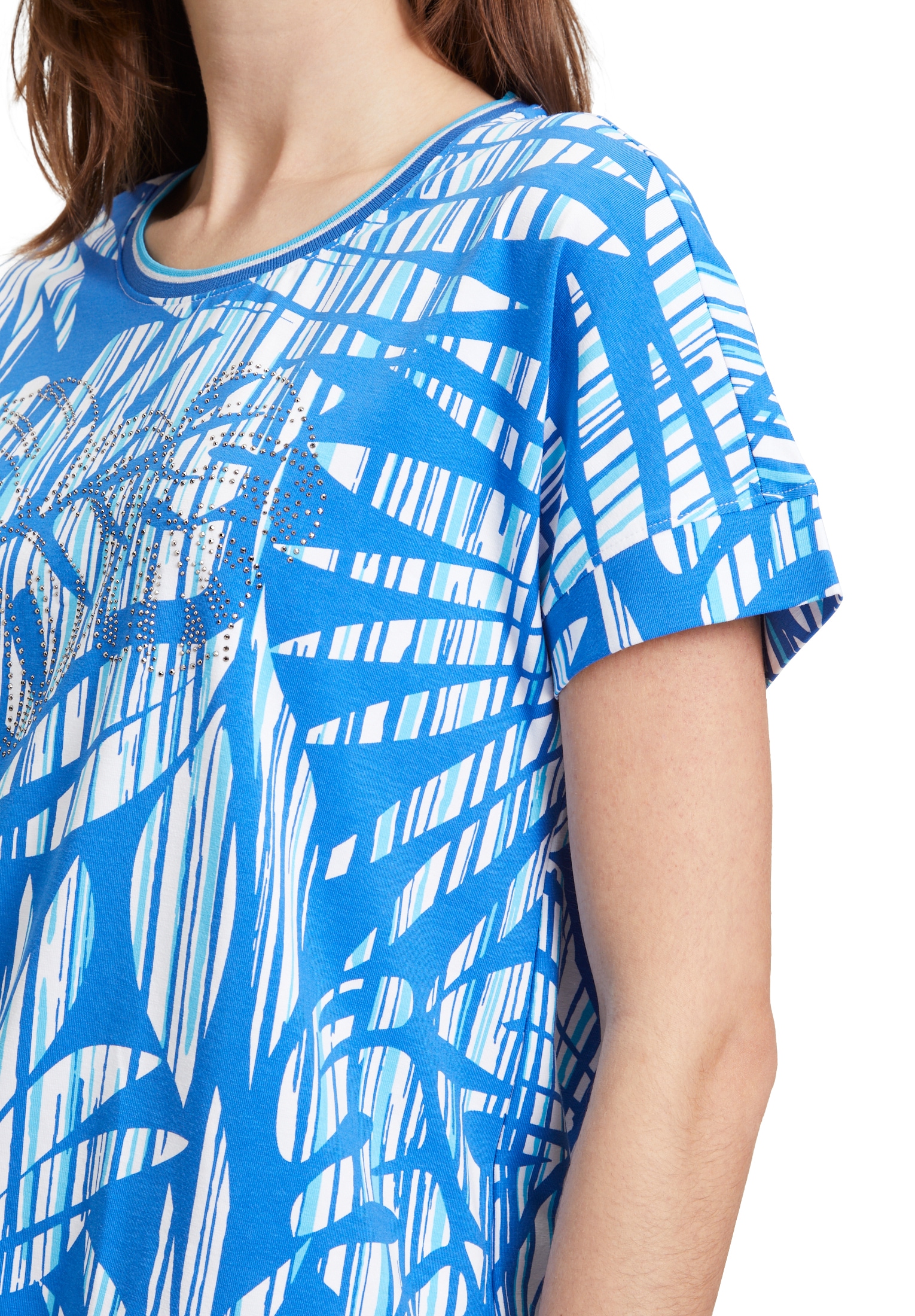 Betty Barclay Kurzarmshirt »Betty Barclay Damen Casual-Shirt mit Gummizug«, (1 tlg.), Glitzersteine
