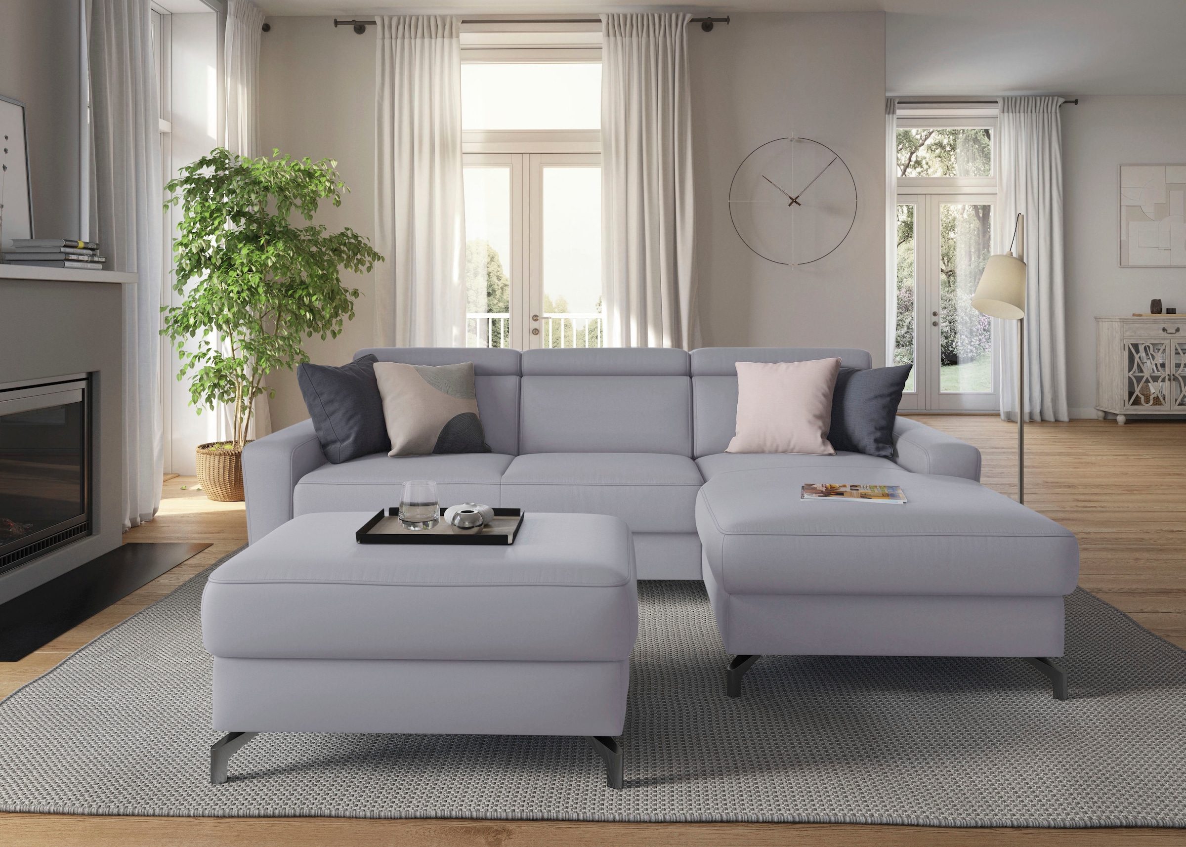 sit&more Ecksofa "Scarlett L-Form" inklusive Kopfteilverstellung, optional Schlaffunktion & Bettkasten