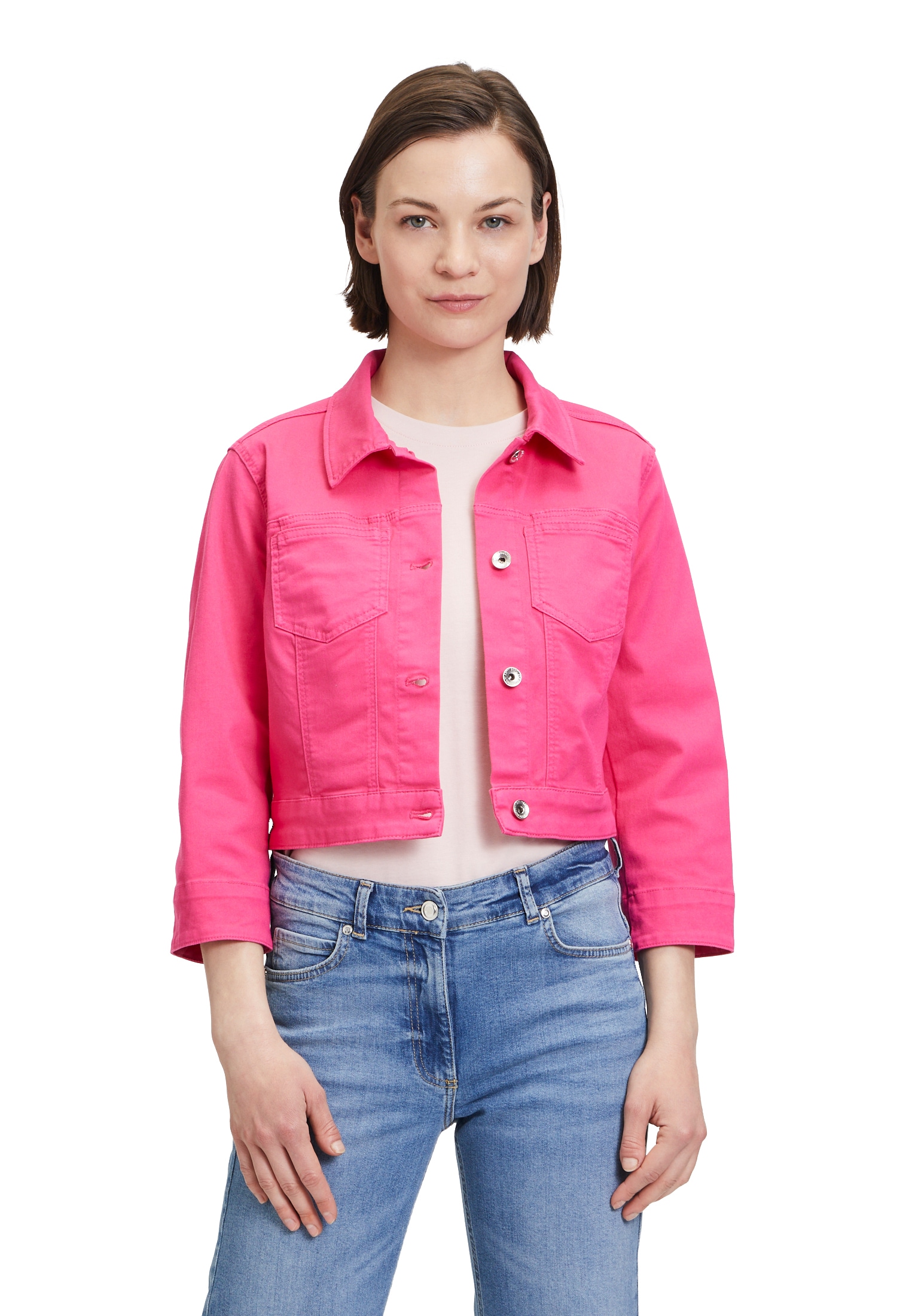 Betty Barclay Jackenblazer "Betty Barclay Jeansjacke mit 3/4 Arm", Material