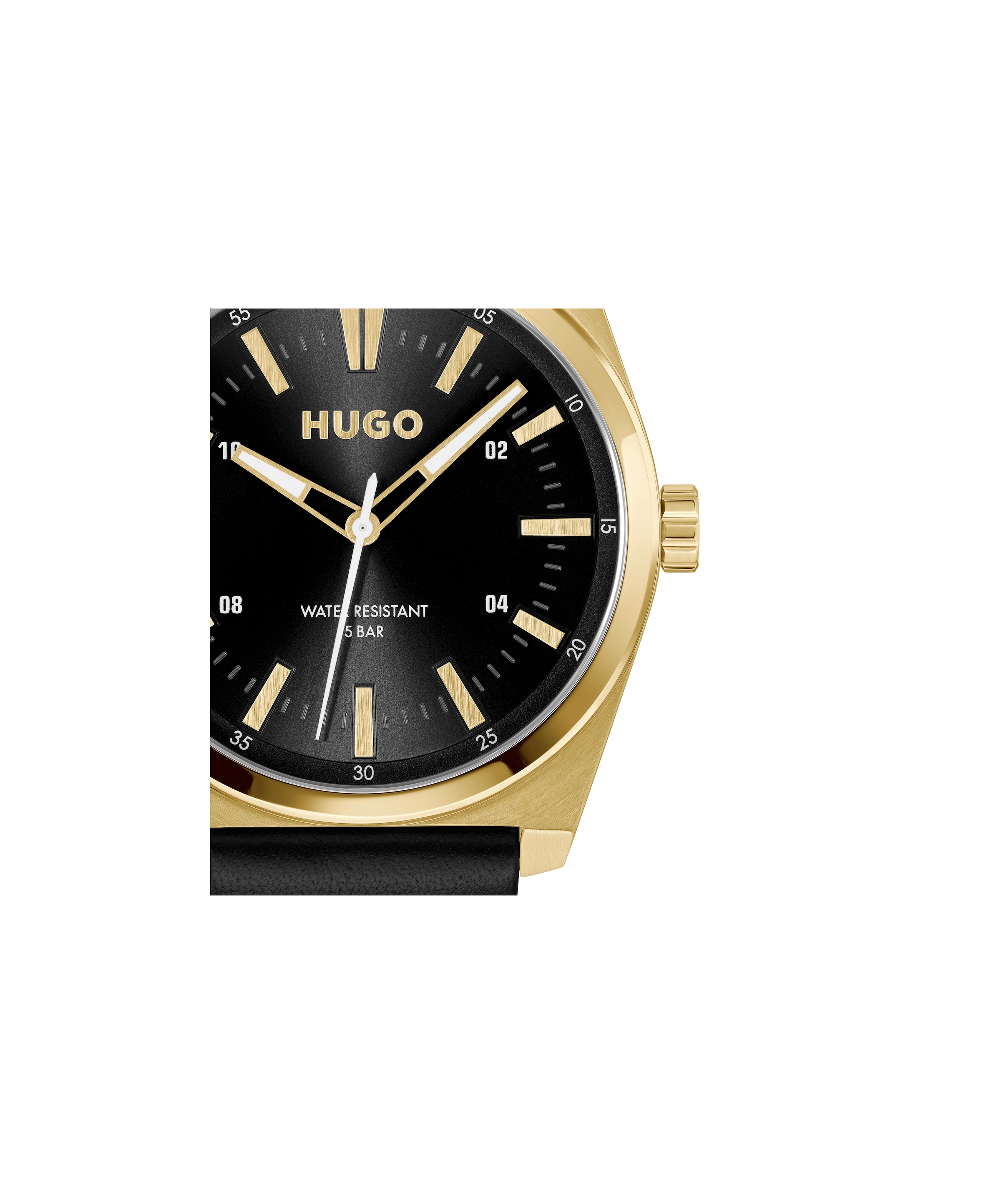 HUGO Quarzuhr »#ARK«, Armbanduhr, Herrenuhr, Lederarmband, analog