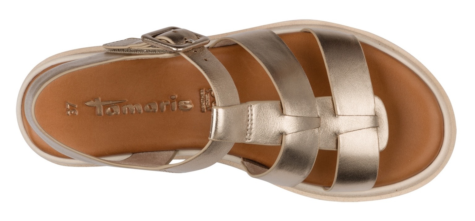 Tamaris Keilsandalette, Plateau, Riemchensandale, Sommerschuh mit verstellbarer Schnalle