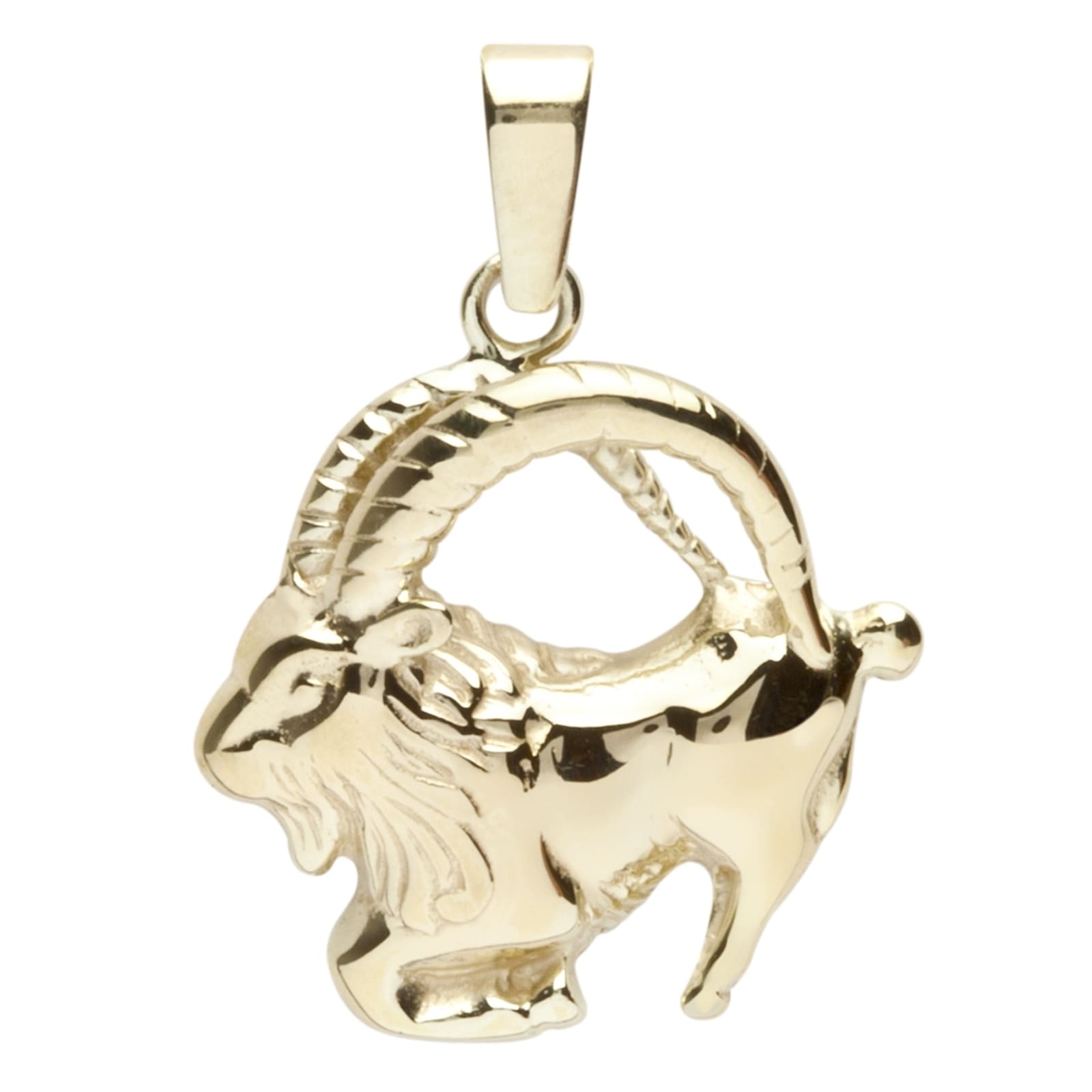 Kettenanhänger OSTSEE-SCHMUCK "- Tierkreiszeichen Steinbock - Gold 333/000 -" Gr. 25, gold (gold 333, goldfarben, gelb), Schmuckanhänger, Damen, Gelbgold 333, Kettenanhänger