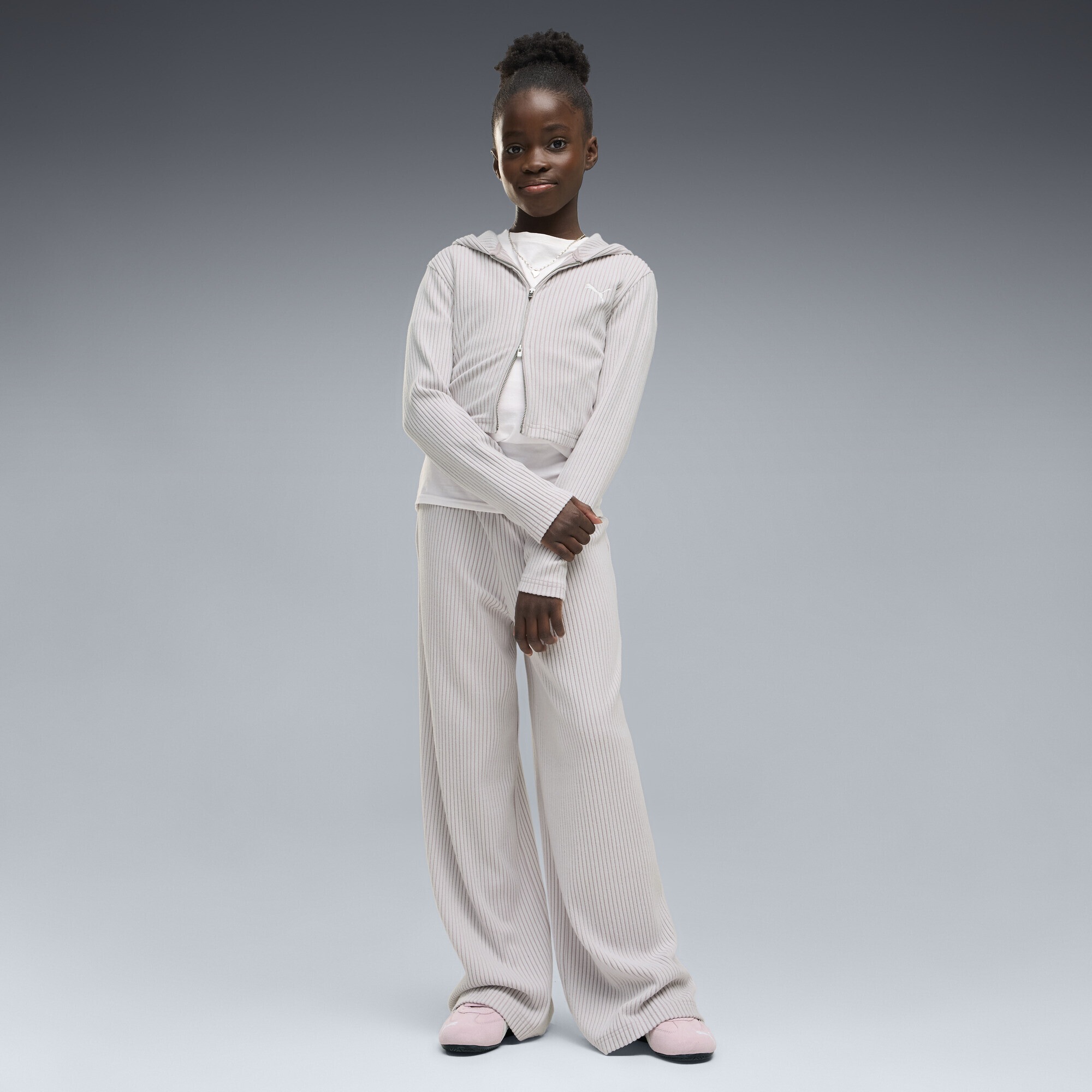PUMA Sweatjacke »Essentials Slim Gerippter Hoodie Mädchen«